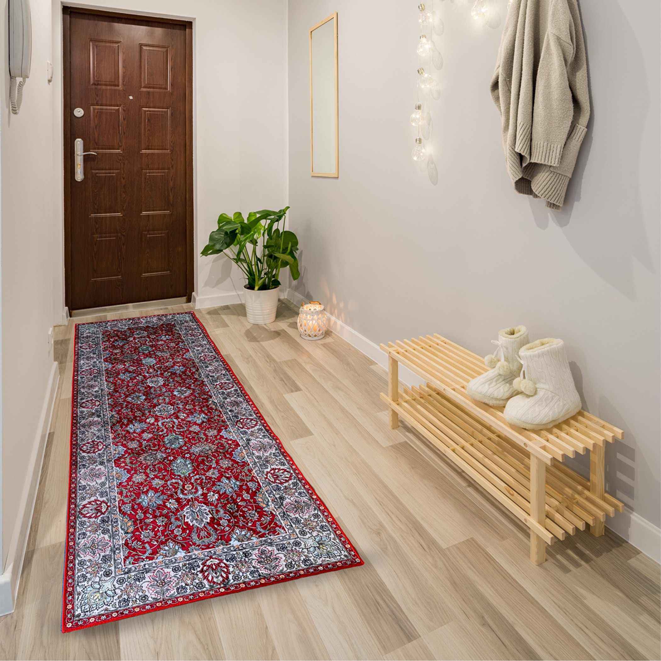 مفرش سجّادة بطبعات بوليستر من آهورا - 80x230 سم-hbxdecorandfurnishings-floorcoverings-rugs-image-1