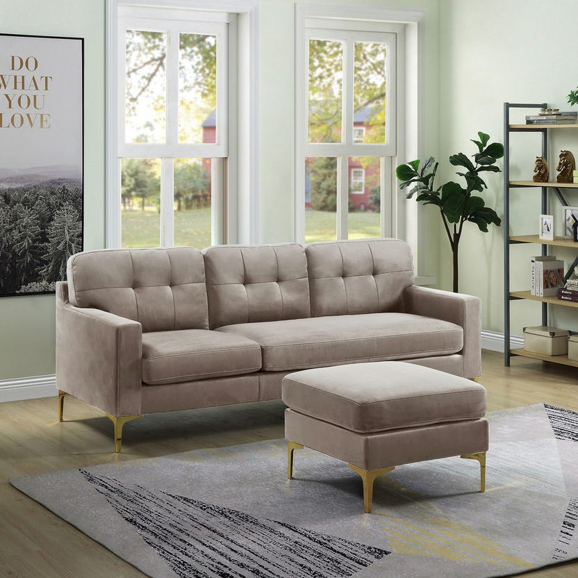 Celine Left Right Facing Velvet Corner Sofa-Sofas-image-1