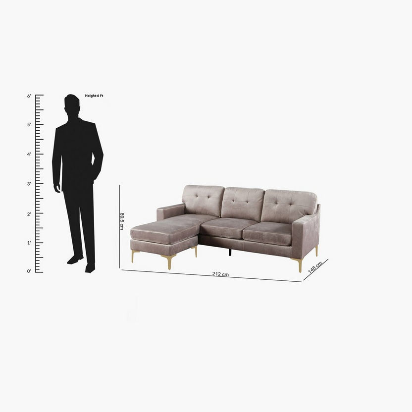 Celine Left Right Facing Velvet Corner Sofa-Sofas-image-7