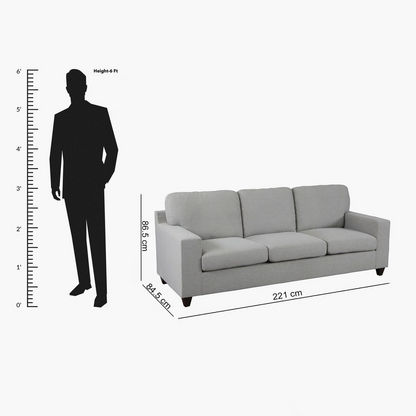 Lowa 3-Seater Fabric Sofa