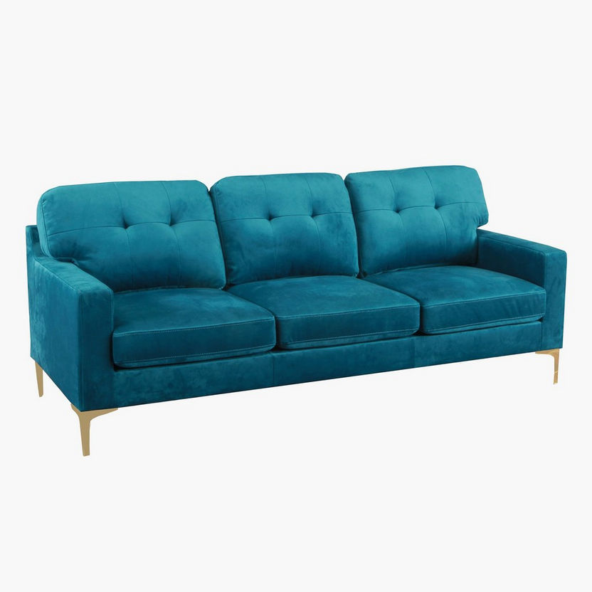 Celine 3-Seater Velvet Sofa-Sofas-image-2