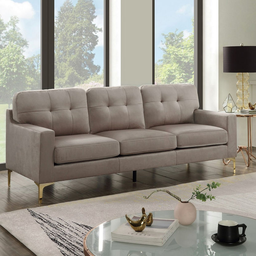 Celine 3-Seater Velvet Sofa-Sofas-image-0