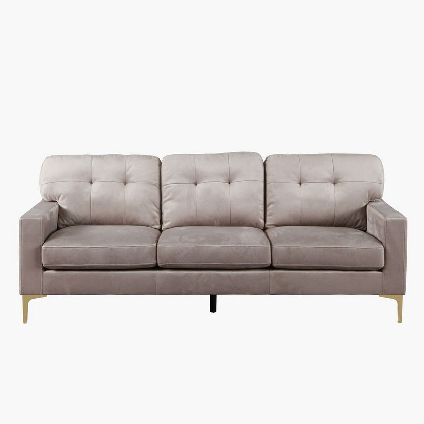 Celine 3-Seater Velvet Sofa-Sofas-image-1