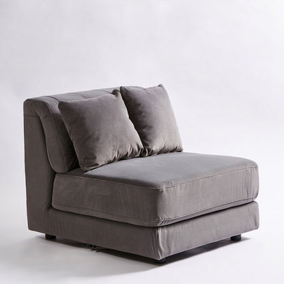 Regano Armless Chair with 2 Cushions