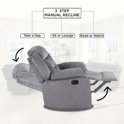 Keith 1-Seater Fabric Recliner Sofa
