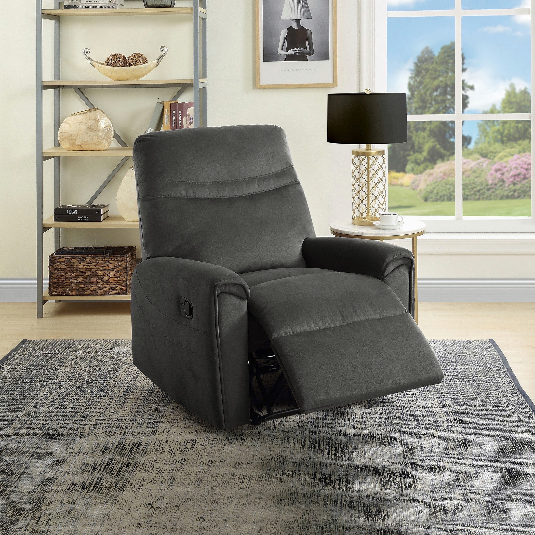 davis fabric recliner club chair