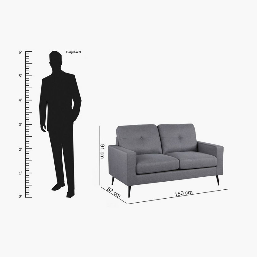 Finland 2-Seater Fabric Sofa-Sofas-image-5
