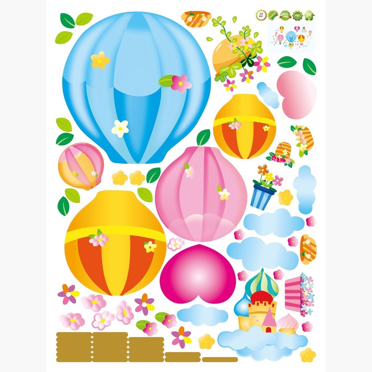ملصقات قابلة لإعادة الاستخدام مرح البالونات من ريريتي - 45x60 سم-hbxhomeware-hbxkidsandyouth-image-2