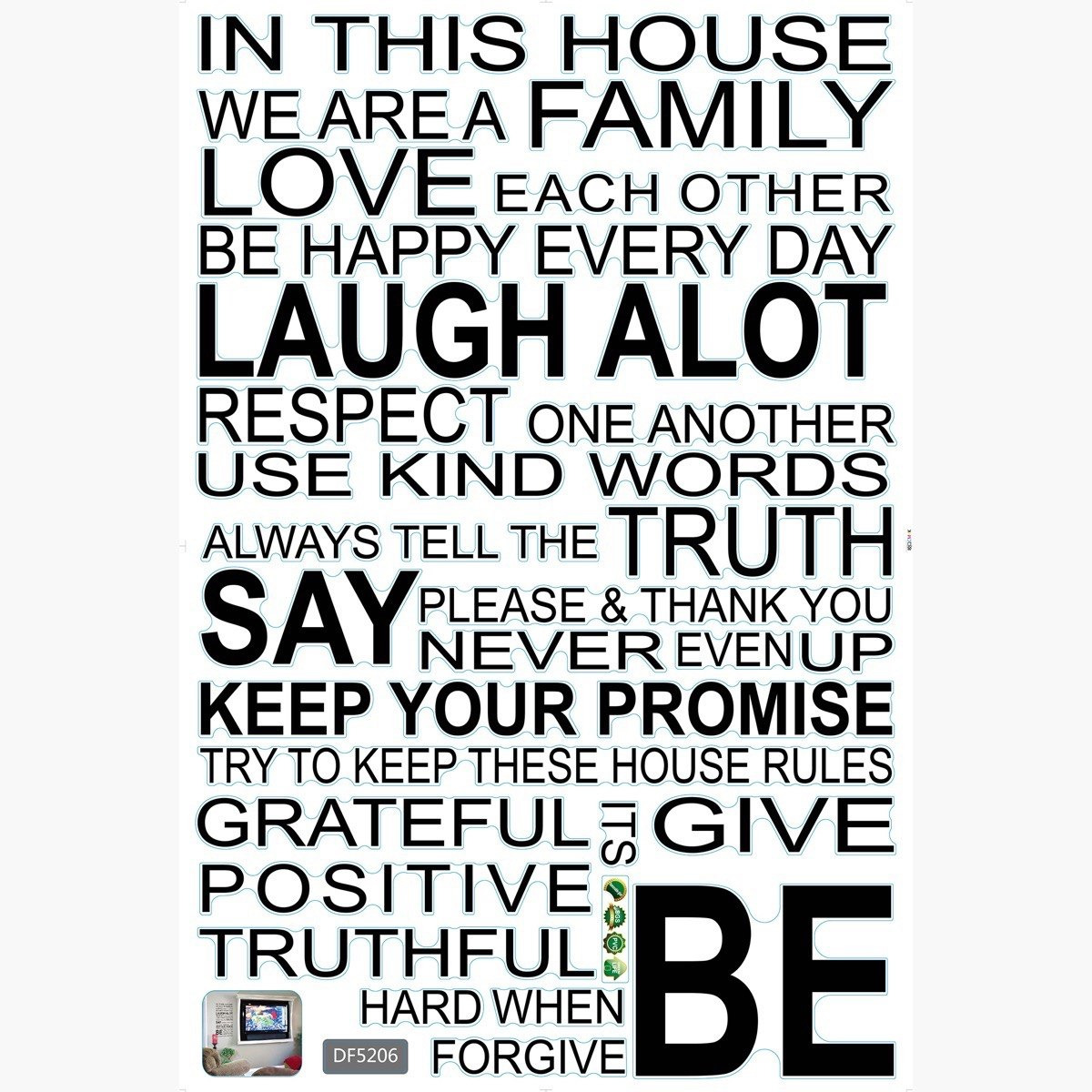 ملصق Rarity Home Rule القابل لإعادة الاستخدام - 60x90 سم-hbxhomeware-hbxkidsandyouth-image-2