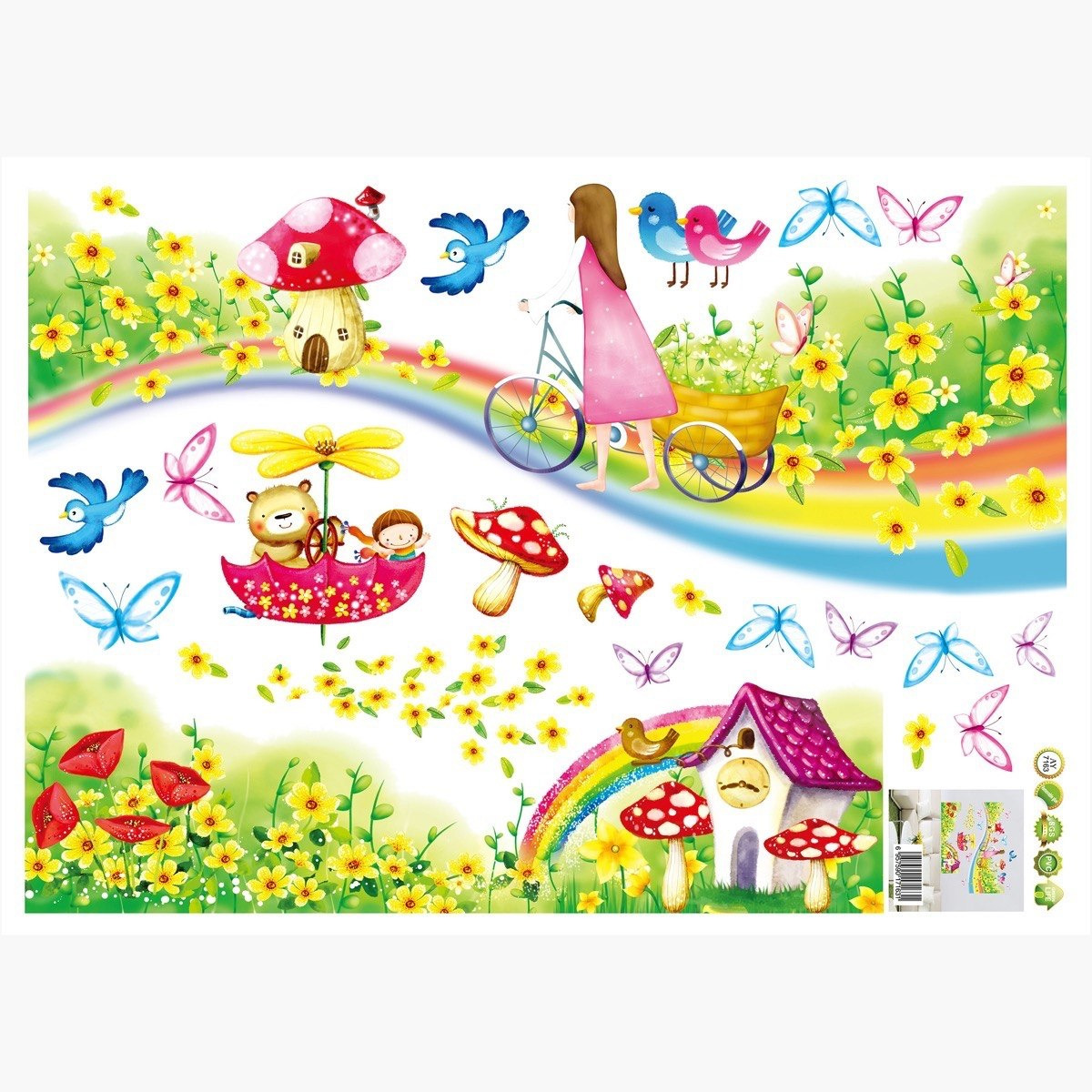 ملصقات حديقة قوس قزح قابلة لإعادة الاستخدام من ريريتي - 50x70 سم-hbxkidsandyouth-walldecor-wallstickers-image-2