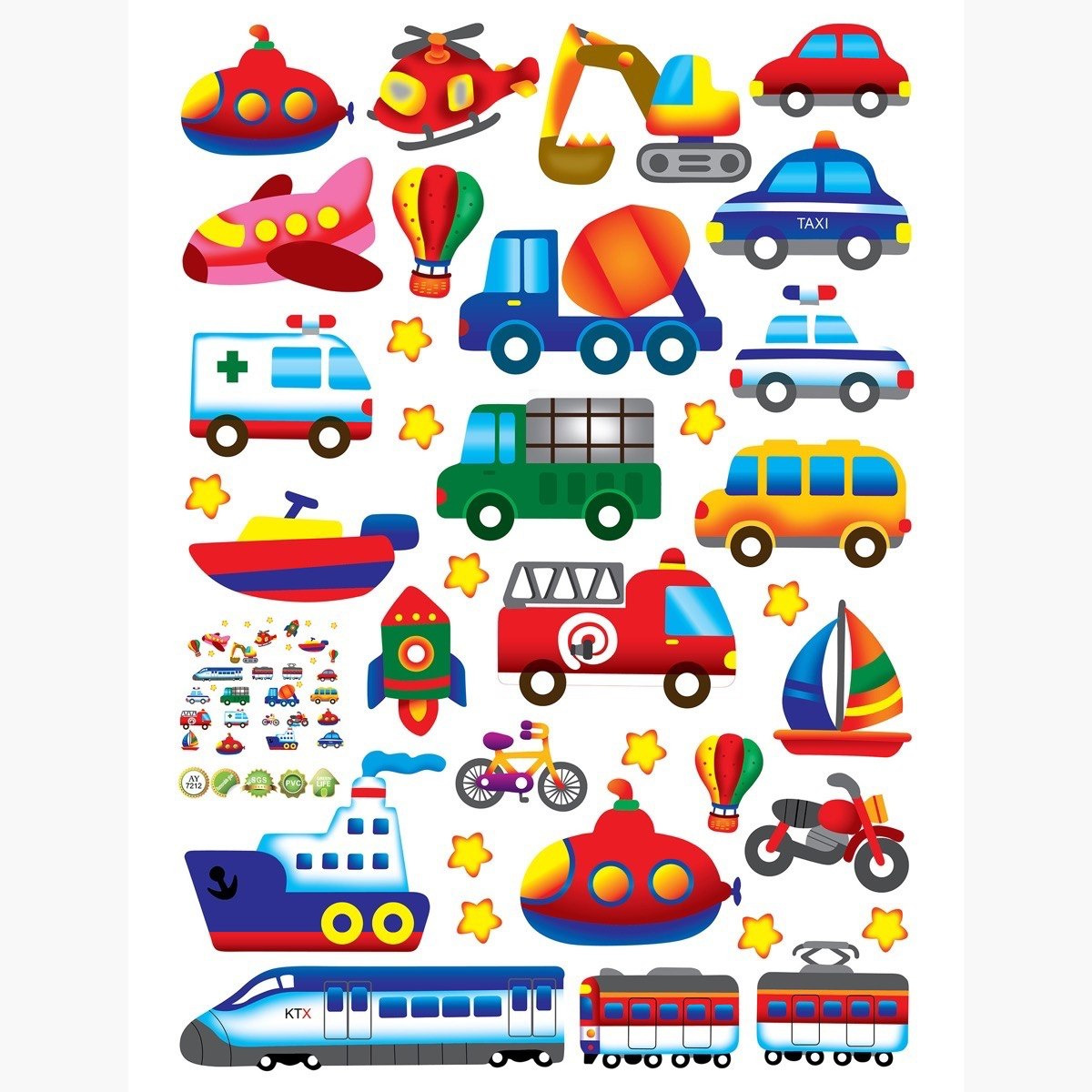 ملصقات وسائل النقل قابلة لإعادة الاستخدام من ريريتي - 50x70 سم-hbxhomeware-hbxkidsandyouth-image-2