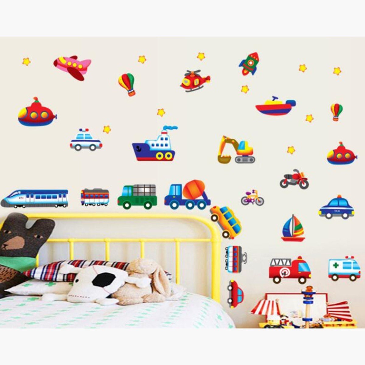 ملصقات وسائل النقل قابلة لإعادة الاستخدام من ريريتي - 50x70 سم-hbxhomeware-hbxkidsandyouth-image-1