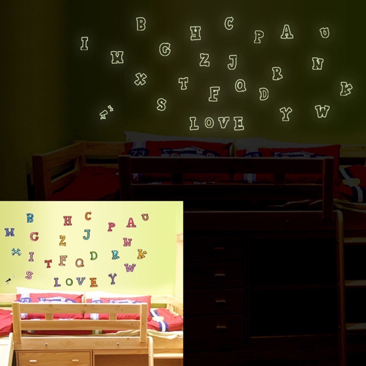 Rarity Alphabet Glow Reusable Stickers - 21x24 cm-hbxhomeware-hbxkidsandyouth-image-1