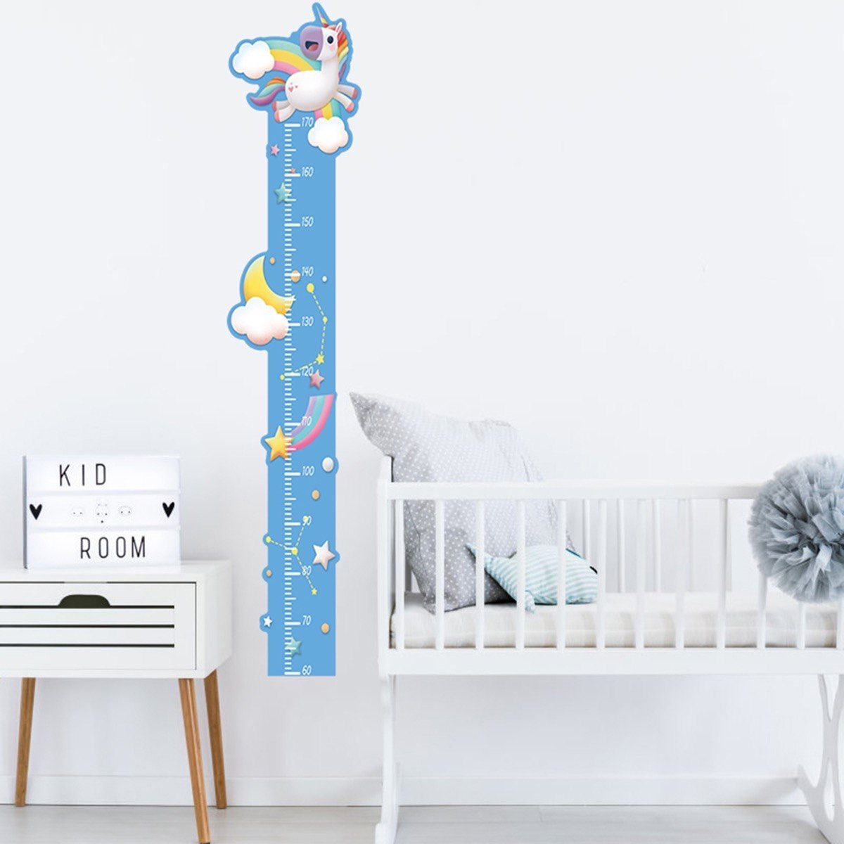 ملصق قياس الطول قابل لإعادة الاستخدام بتصميم يونيكورن من ريريتي - 50x70 سم-hbxhomeware-hbxkidsandyouth-image-1
