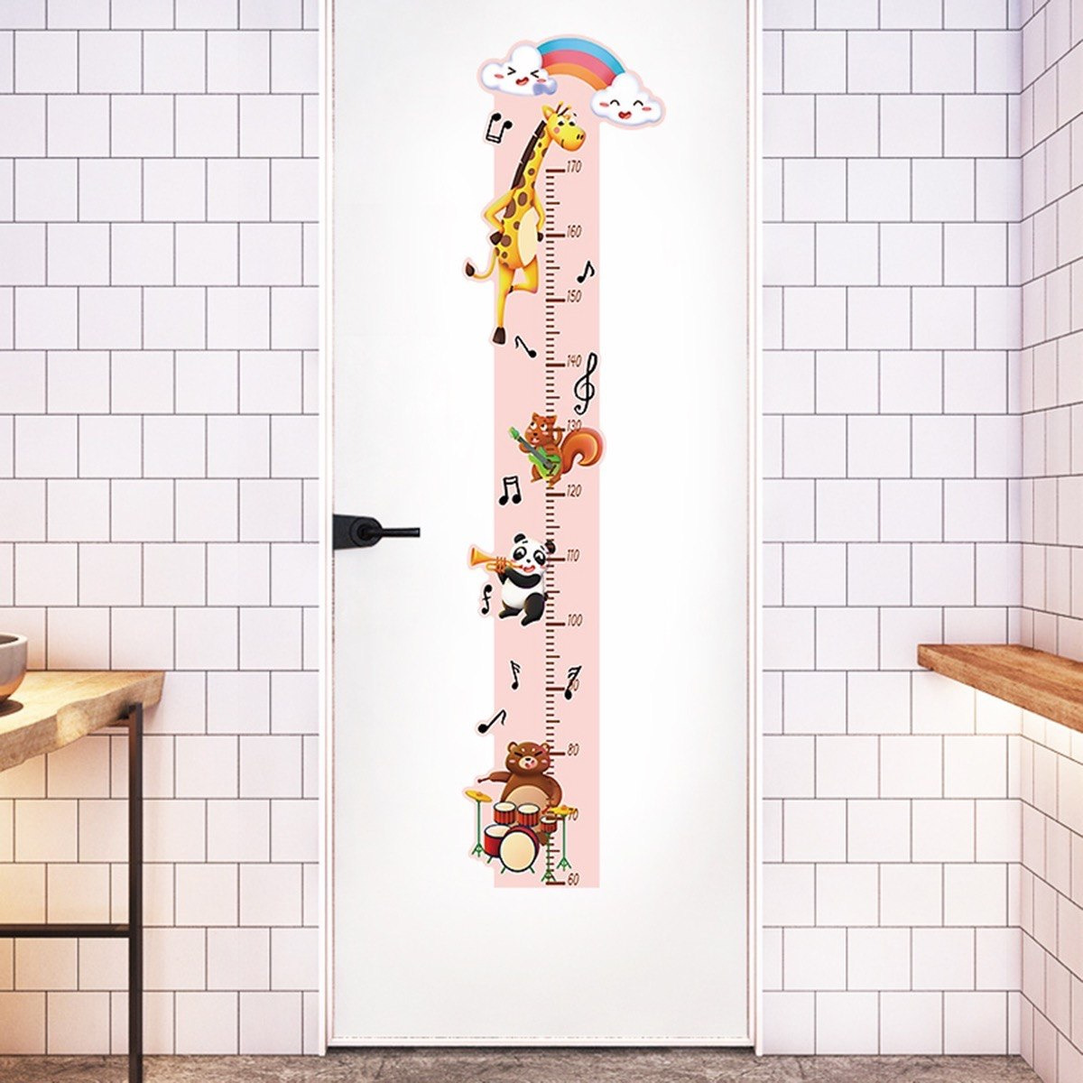 ملصق قياس الطول بتصميم حيوانات موسيقية من ريريتي - 50x70 سم-hbxhomeware-hbxkidsandyouth-image-1