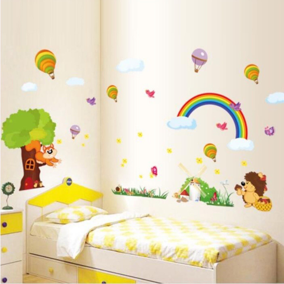 ملصقات قابلة لإعادة الاستخدام مرح قوس قزح من ريريتي- 60 × 90 سم-hbxhomeware-hbxkidsandyouth-image-1