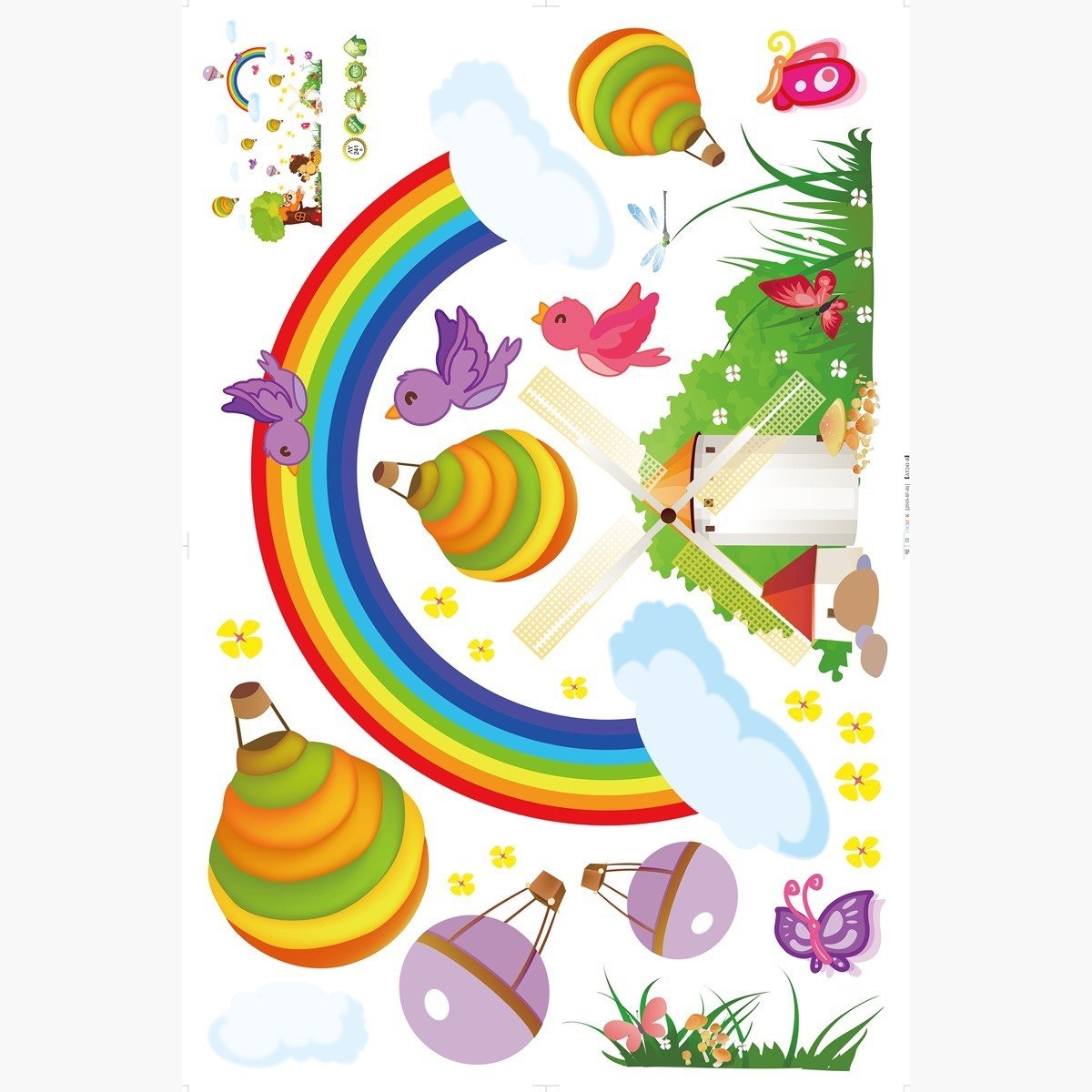 ملصقات قابلة لإعادة الاستخدام مرح قوس قزح من ريريتي- 60 × 90 سم-hbxhomeware-hbxkidsandyouth-image-2