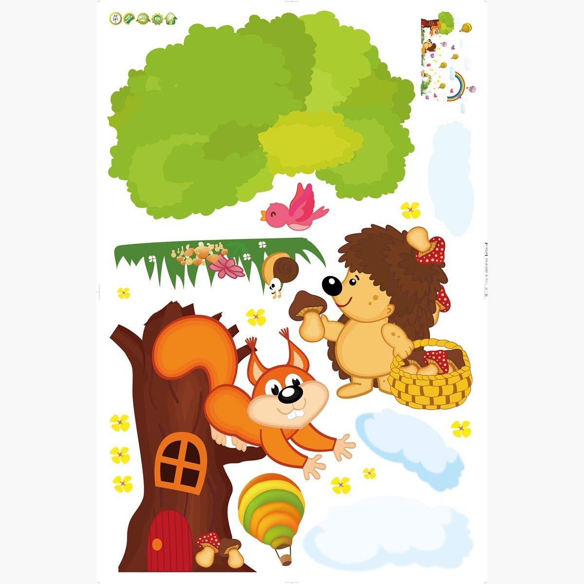 ملصقات قابلة لإعادة الاستخدام مرح قوس قزح من ريريتي- 60 × 90 سم-hbxhomeware-hbxkidsandyouth-image-3