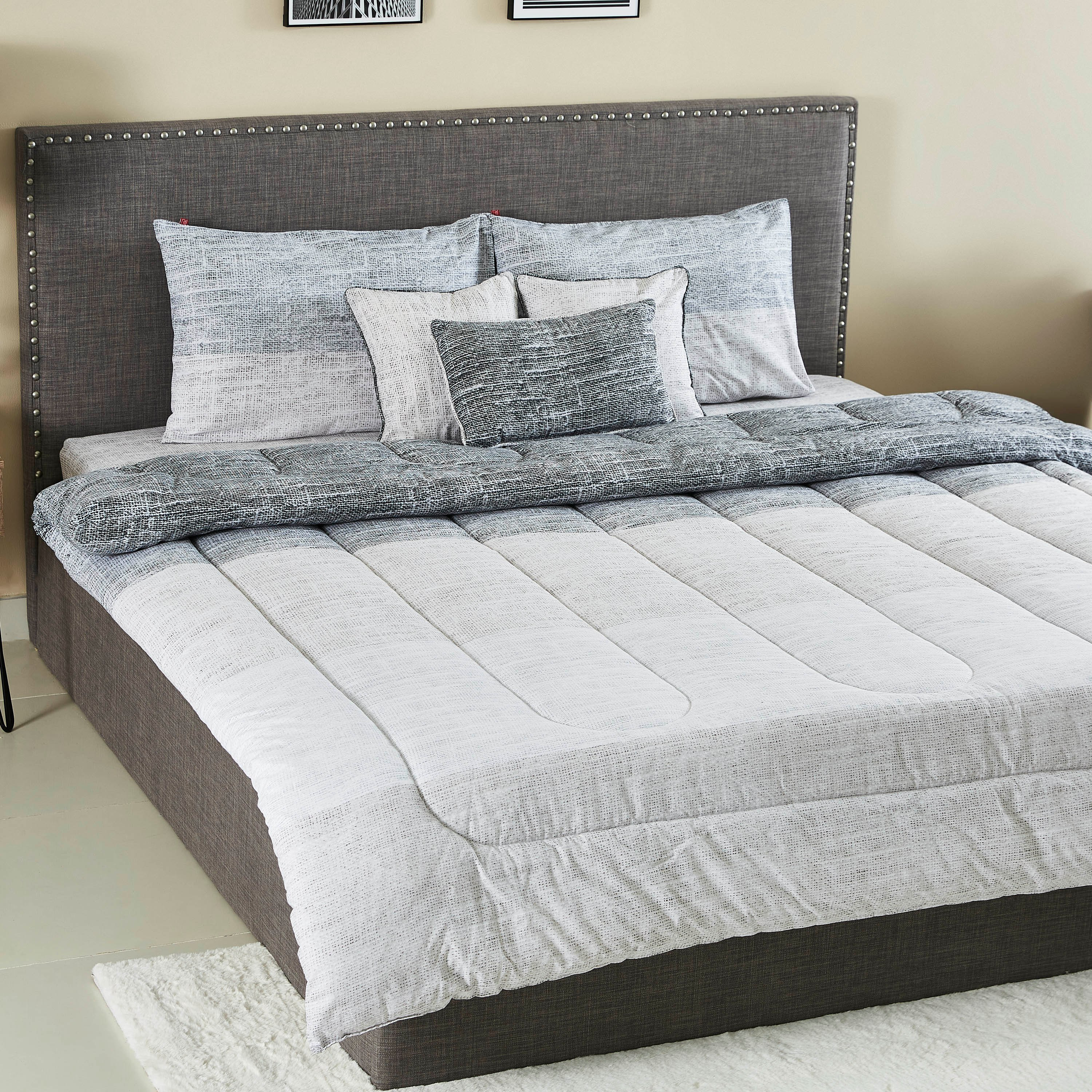 Aoh Printed Cotton 5-Piece Twin BIAB Comforter Set - 160x220 cm-hbxhomeware-bedding-bedinabag-image-1