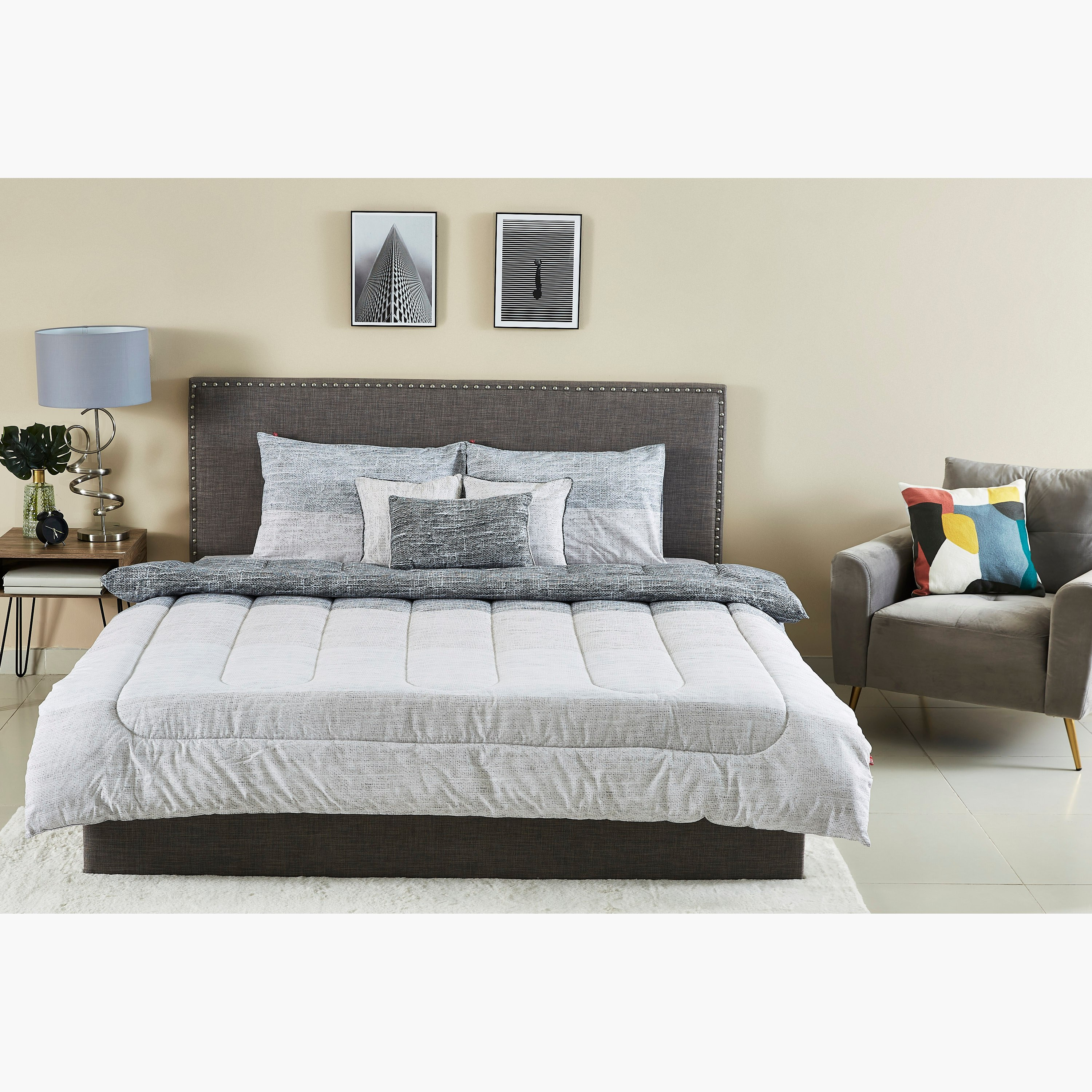 Aoh Printed Cotton 5-Piece Twin BIAB Comforter Set - 160x220 cm-hbxhomeware-bedding-bedinabag-image-12