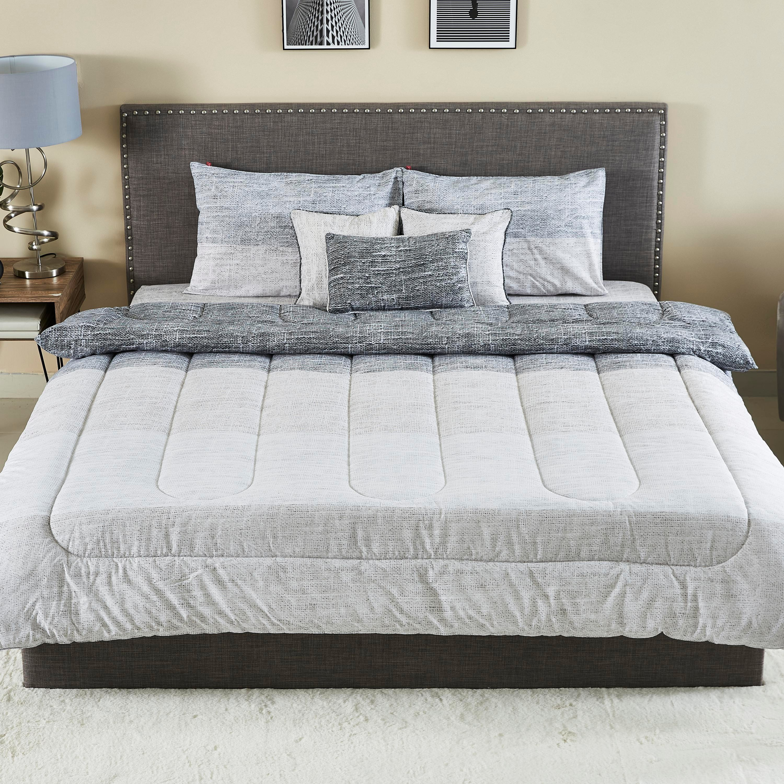 Aoh Printed Cotton 5-Piece Twin BIAB Comforter Set - 160x220 cm-hbxhomeware-bedding-bedinabag-image-2