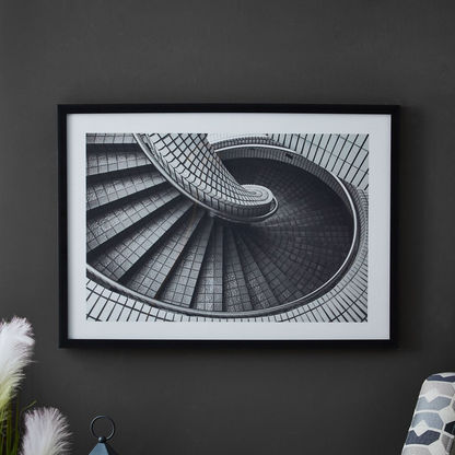 Cordial Stairs Framed Picture Canvas
