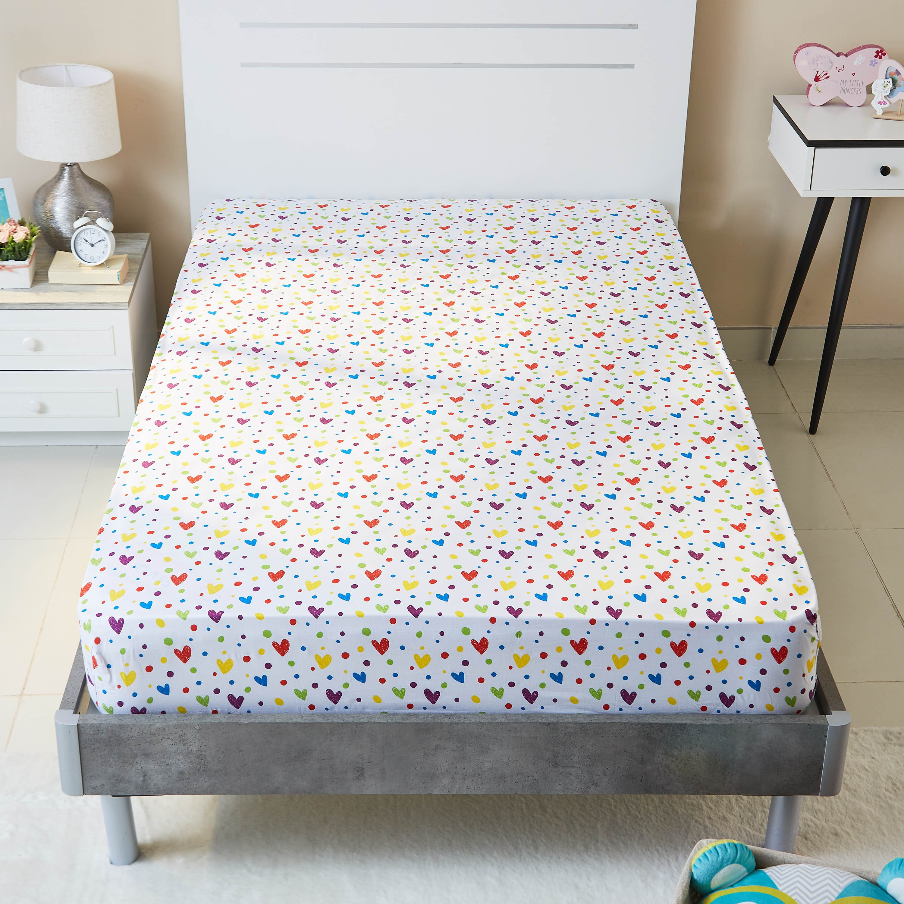 شرشف مطاطي مزدوج جيرل من هومي - 120x200 سم-hbxhomeware-hbxkidsandyouth-image-1