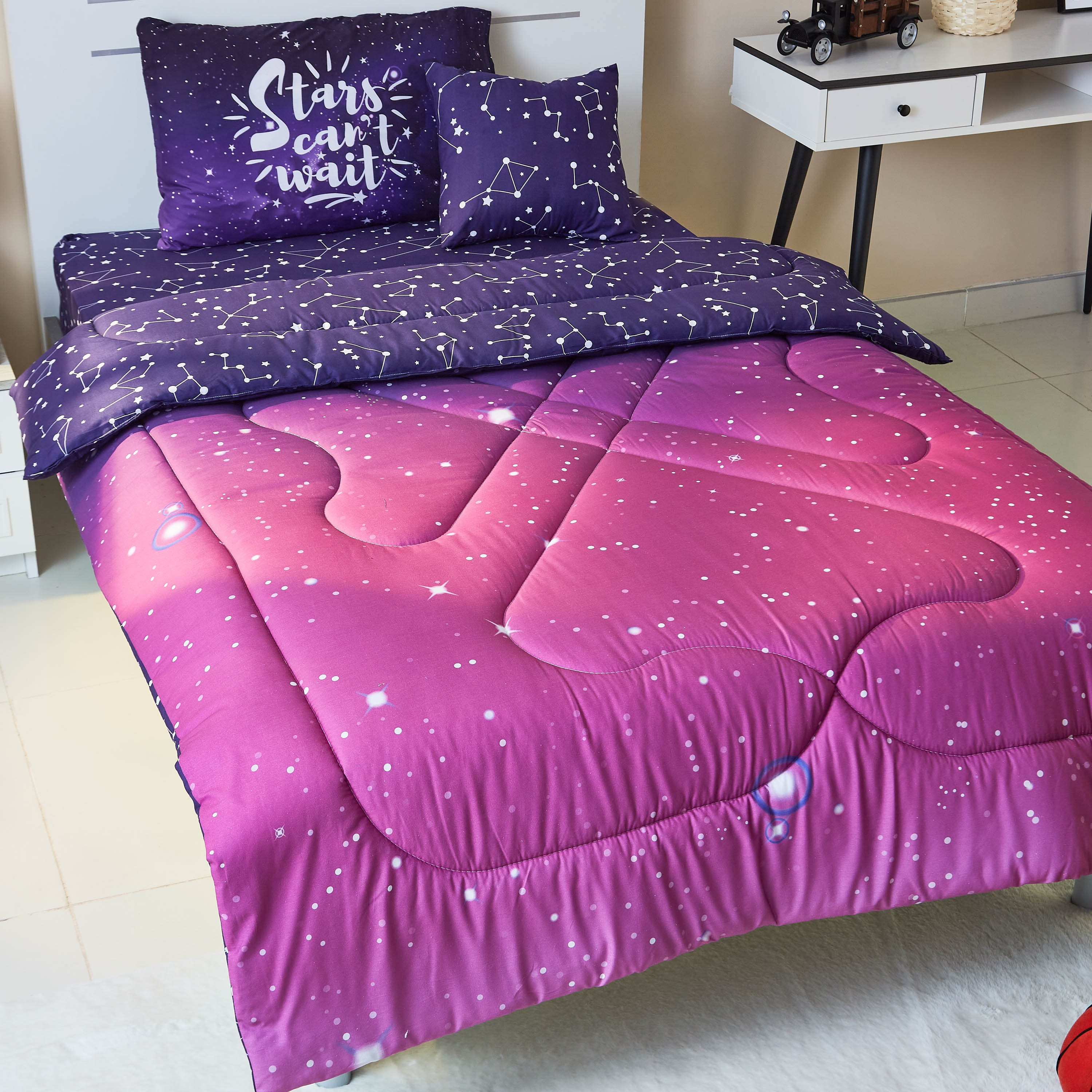 طقم لحاف توين بطبعات رقميّة 3 قطع من هومي جيرل - 160x220 سم-hbxhomeware-hbxkidsandyouth-image-2