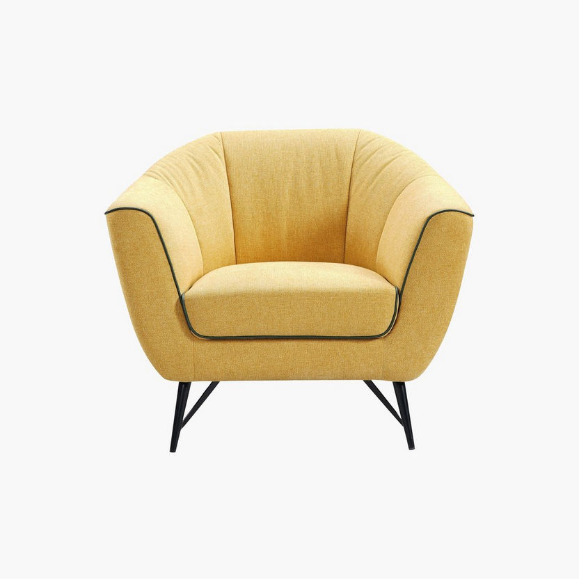 Elliot 1-Seater Leather-Look Fabric Sofa-Sofas-image-1