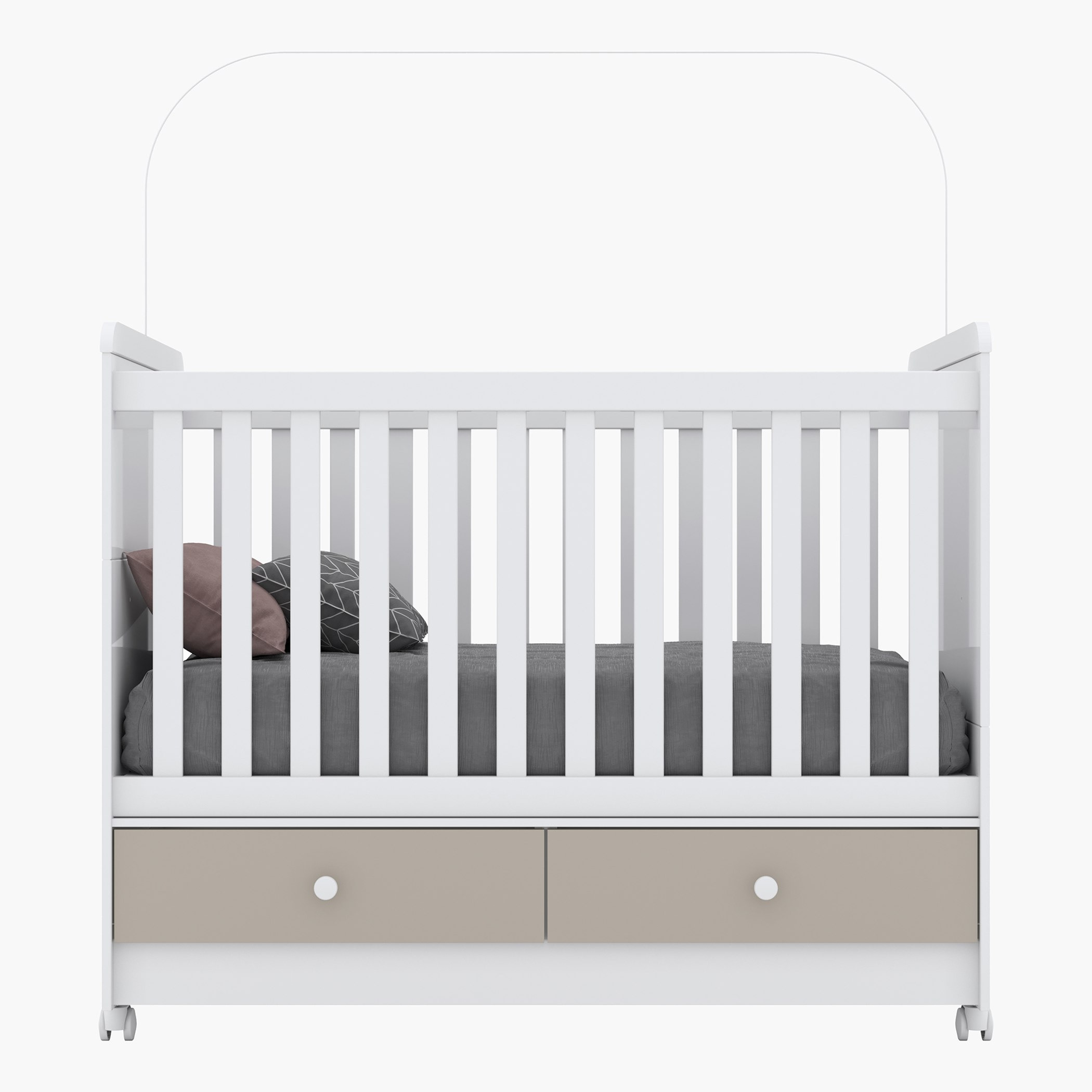 سرير أطفال قابل للتحوّل بدرجين - فانيلا من موڤو  - 70x130 سم-hbxfurniture-bedsandbedsets-beds-toddler-image-24