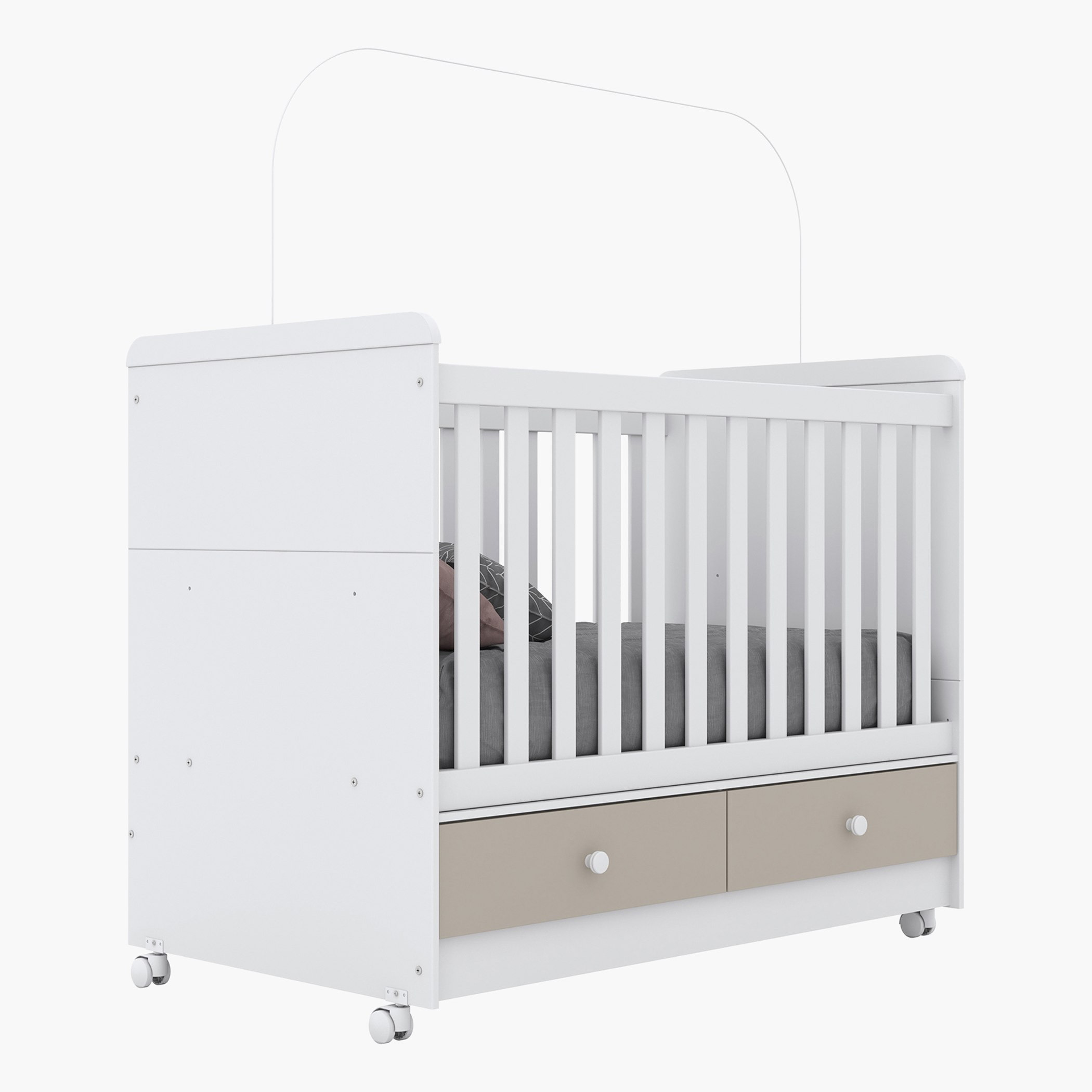 سرير أطفال قابل للتحوّل بدرجين - فانيلا من موڤو  - 70x130 سم-hbxfurniture-bedsandbedsets-beds-toddler-image-3
