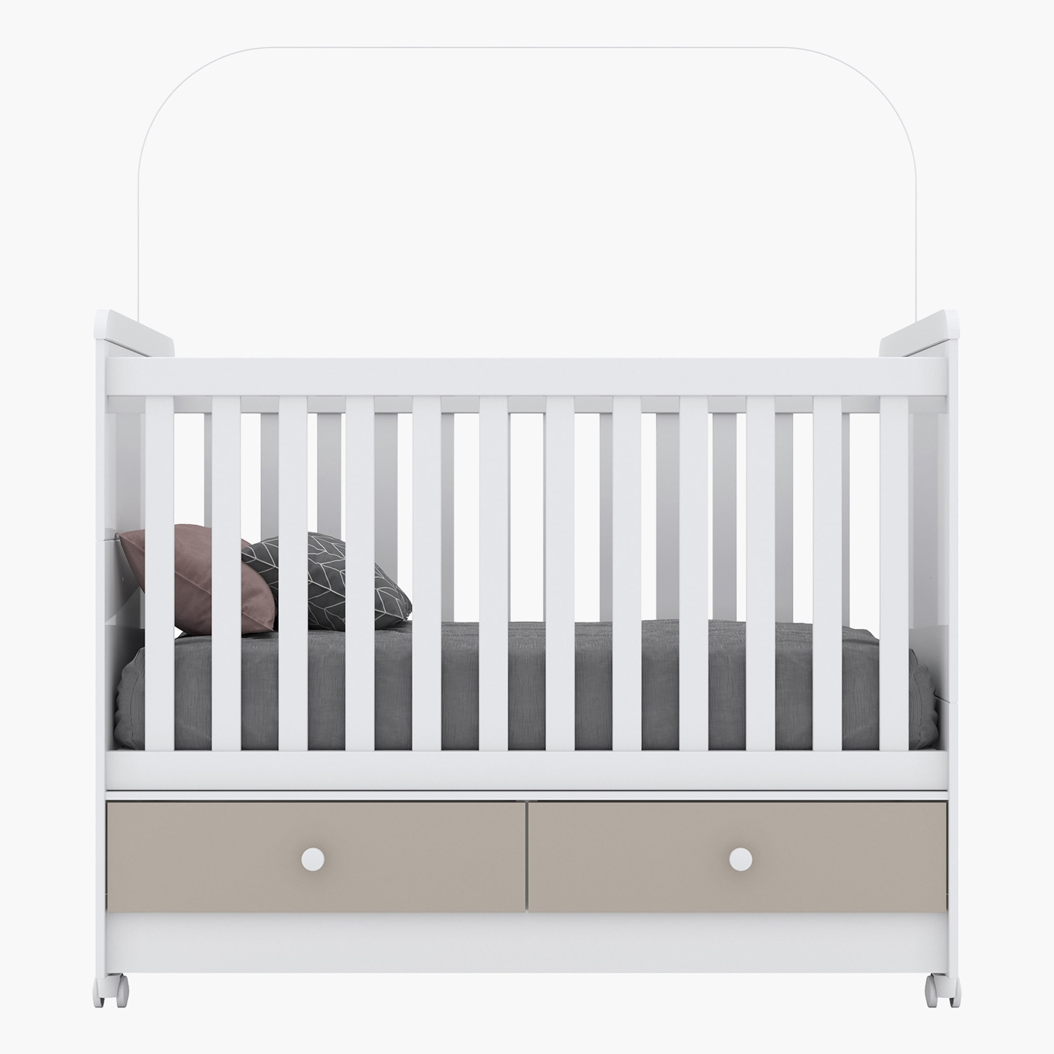 سرير أطفال قابل للتحوّل بدرجين - فانيلا من موڤو  - 70x130 سم-hbxfurniture-bedsandbedsets-beds-toddler-image-9
