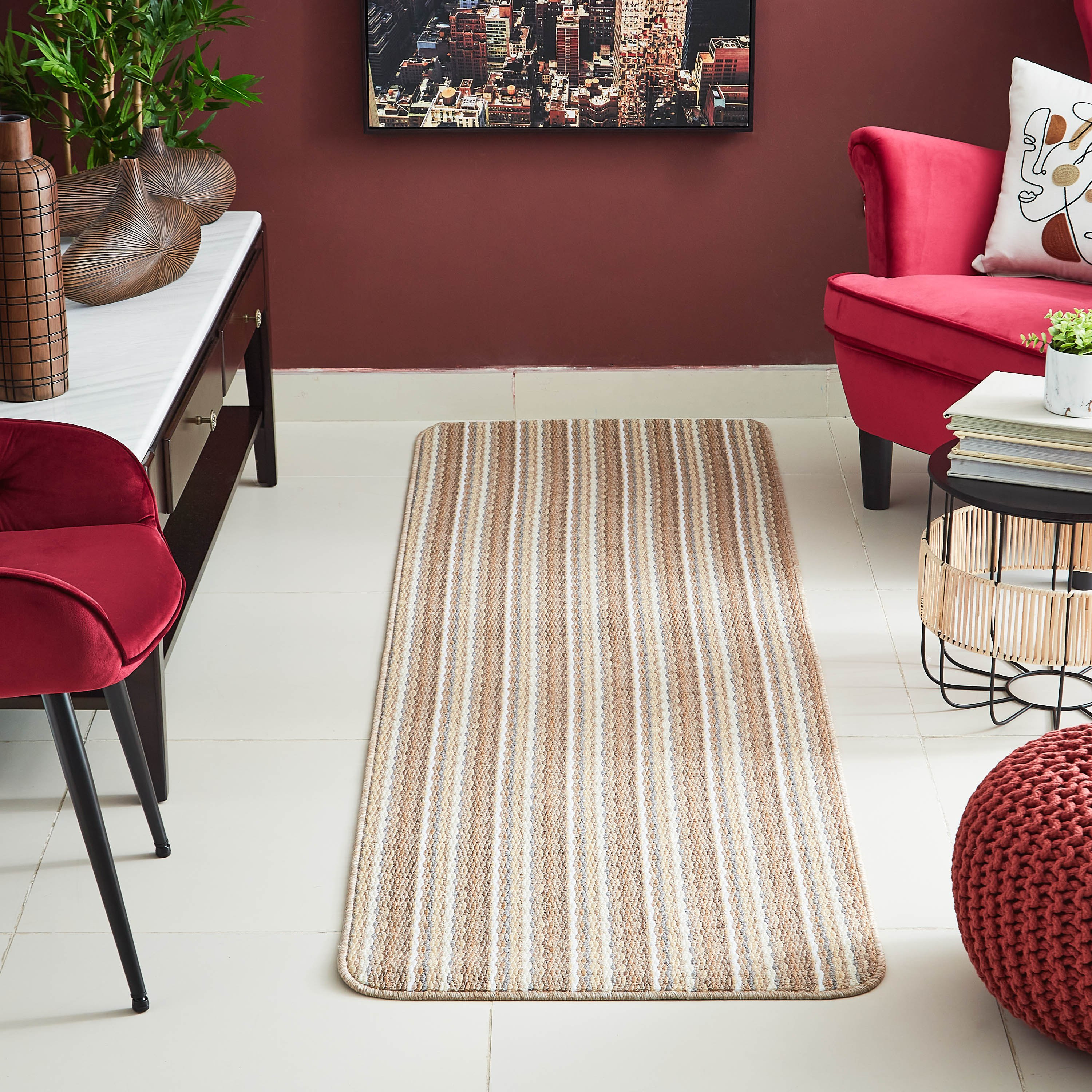 سجادة بولي بروبلين مقاومة للإنزلاق من سيكينوس - 67x150  سم-hbxdecorandfurnishings-floorcoverings-rugs-image-1