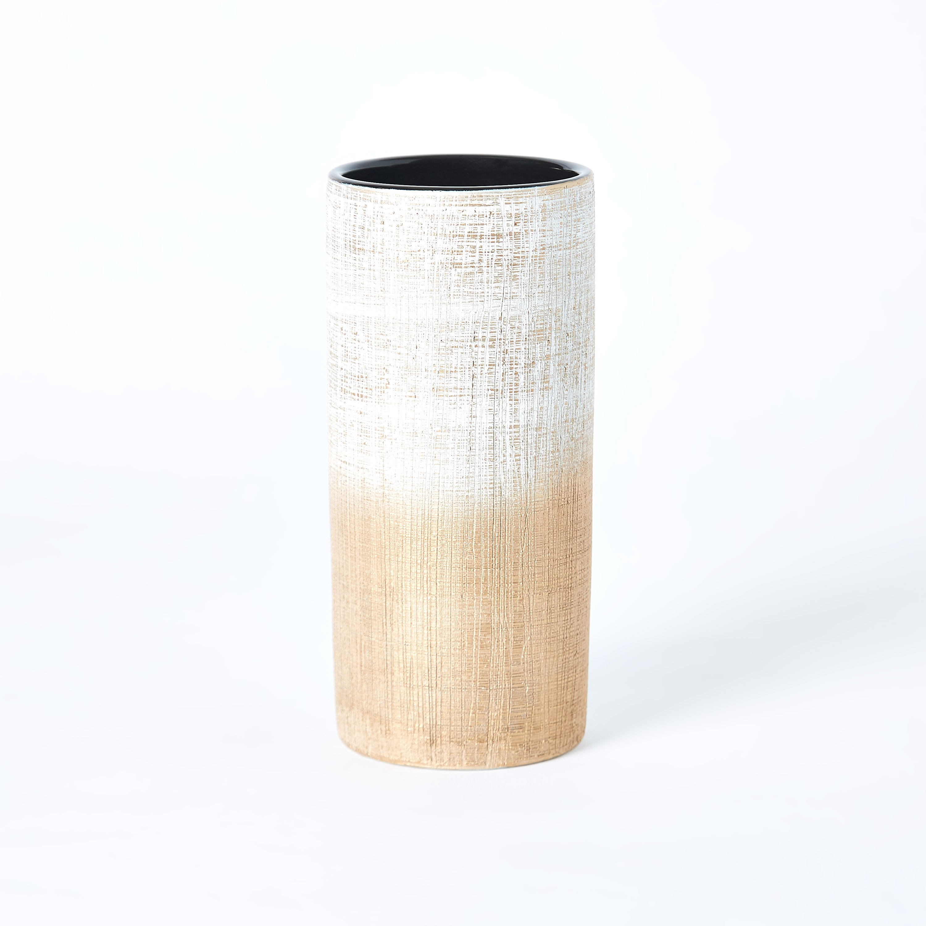 مزهرية خزفية أسطوانية قصيرة متدرجة اللون من سانسا-hbxbedroom-decorandaccessories-vases-image-4