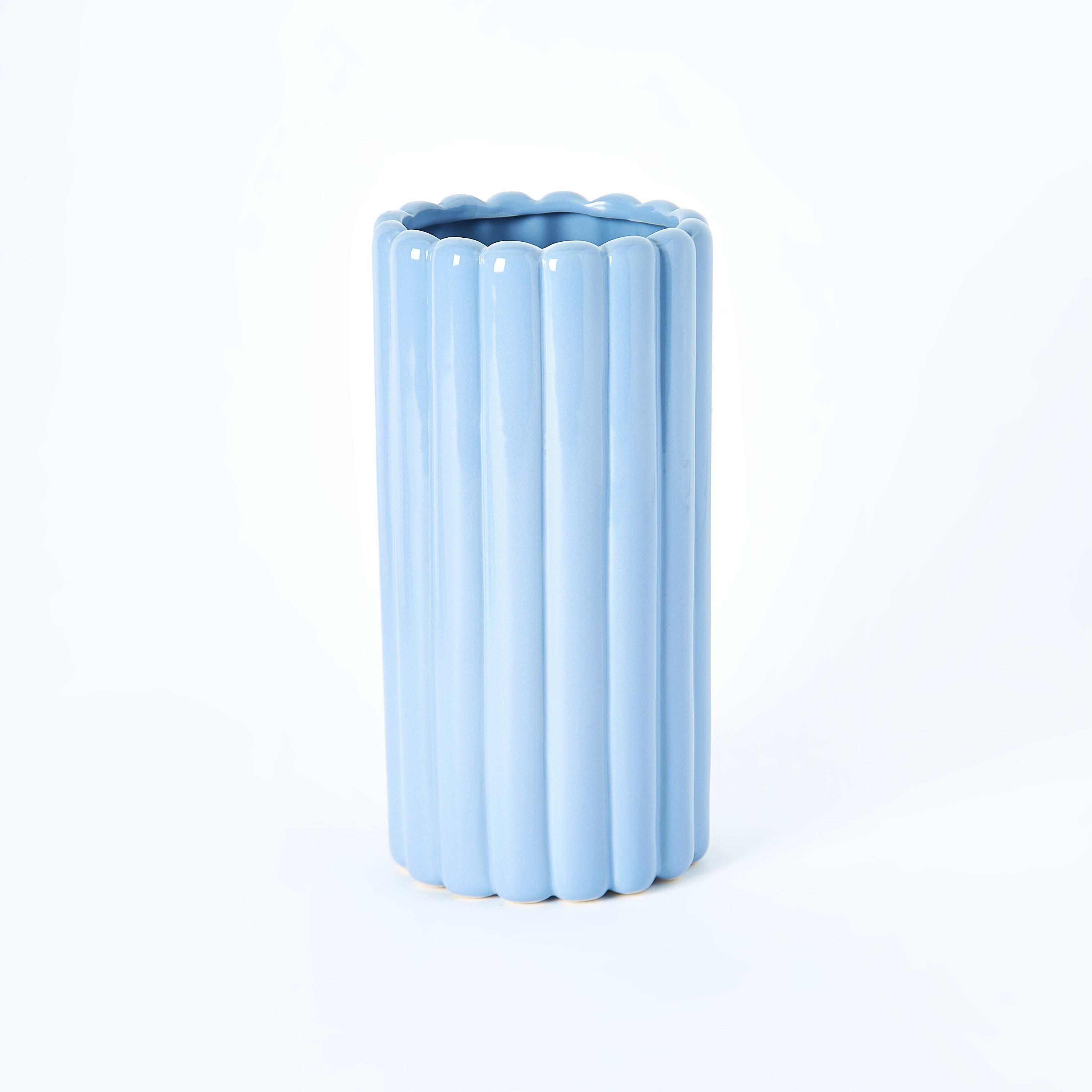 مزهرية أسطوانية مضلعة من الخزف من سانسا-hbxbedroom-decorandaccessories-vases-image-5