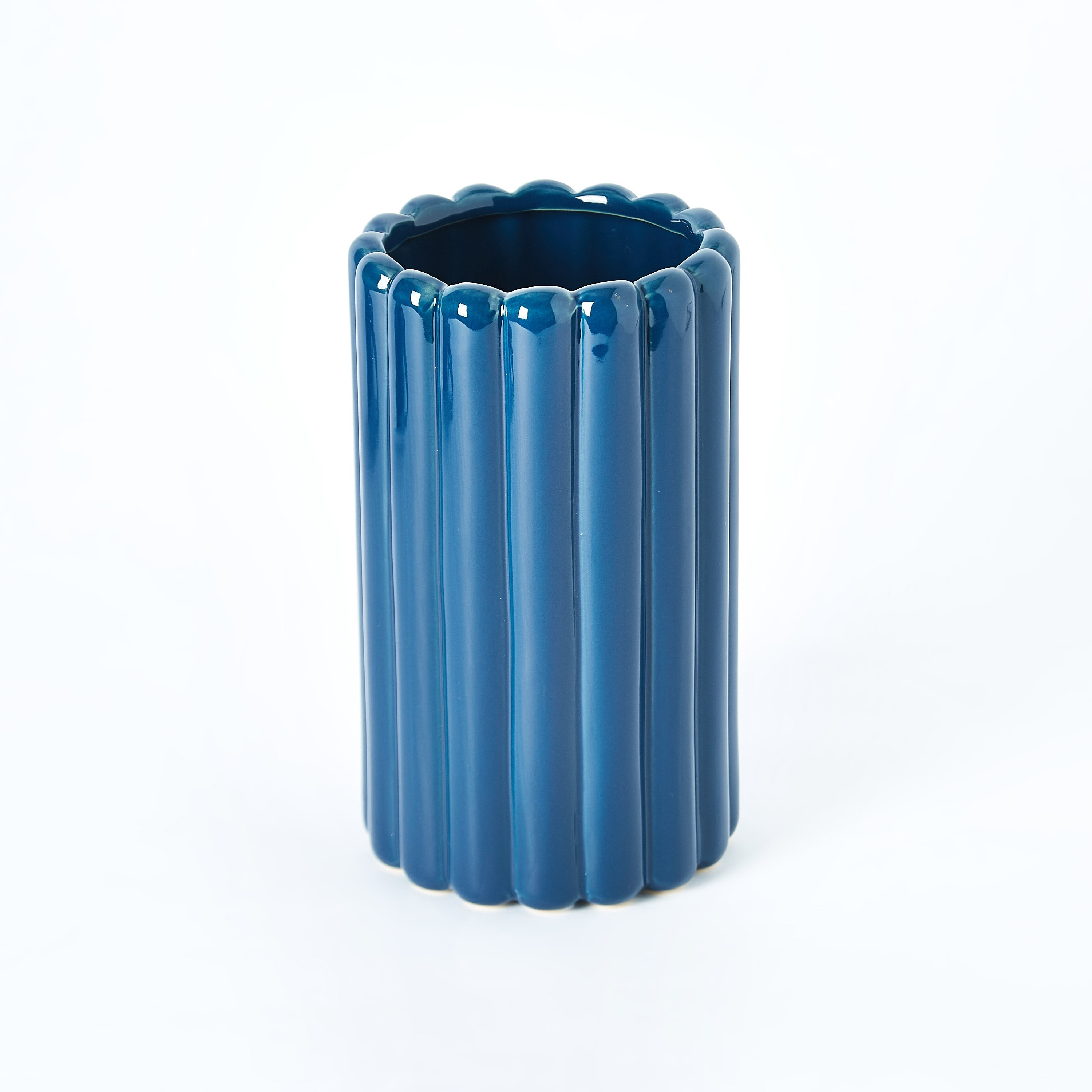 مزهرية أسطوانية مضلعة من الخزف الحجري من سانسا-hbxbedroom-decorandaccessories-vases-image-5