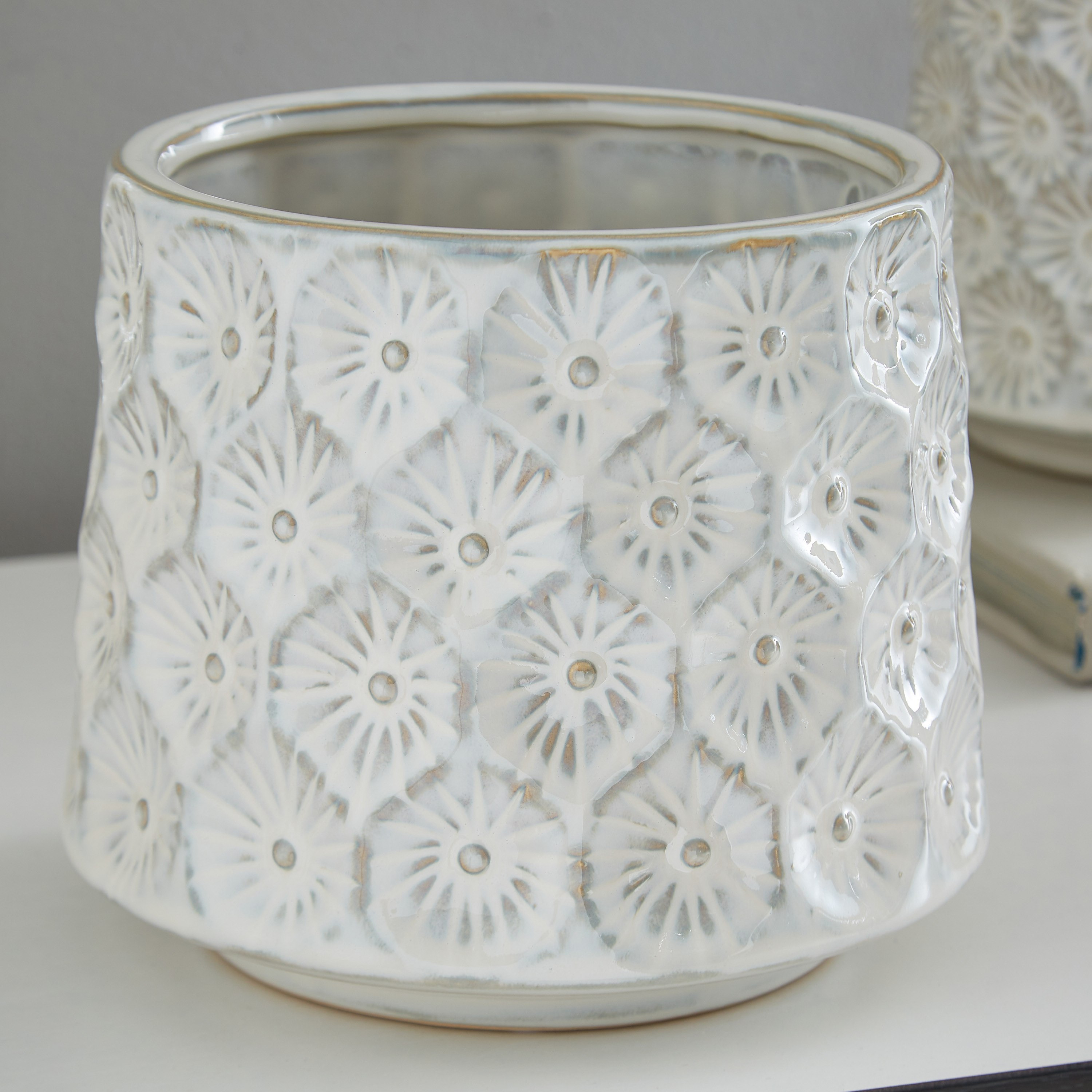 مزهريّة بارزة الملمس خزف بشكل صدفة من سانسا-hbxbedroom-decorandaccessories-vases-image-2