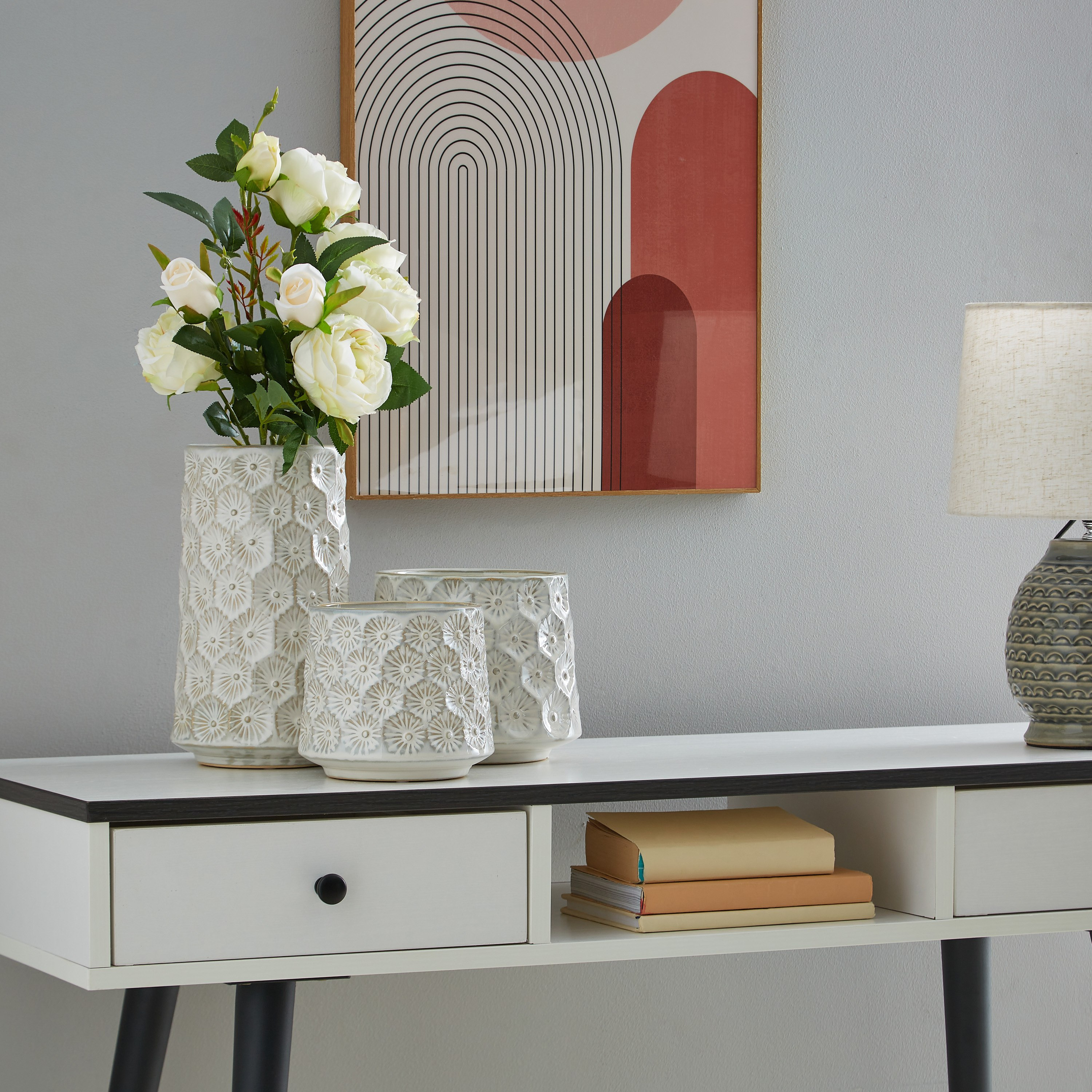Sansa Stoneware Shell Glaze Textured Vase-hbxbedroom-decorandaccessories-vases-image-3