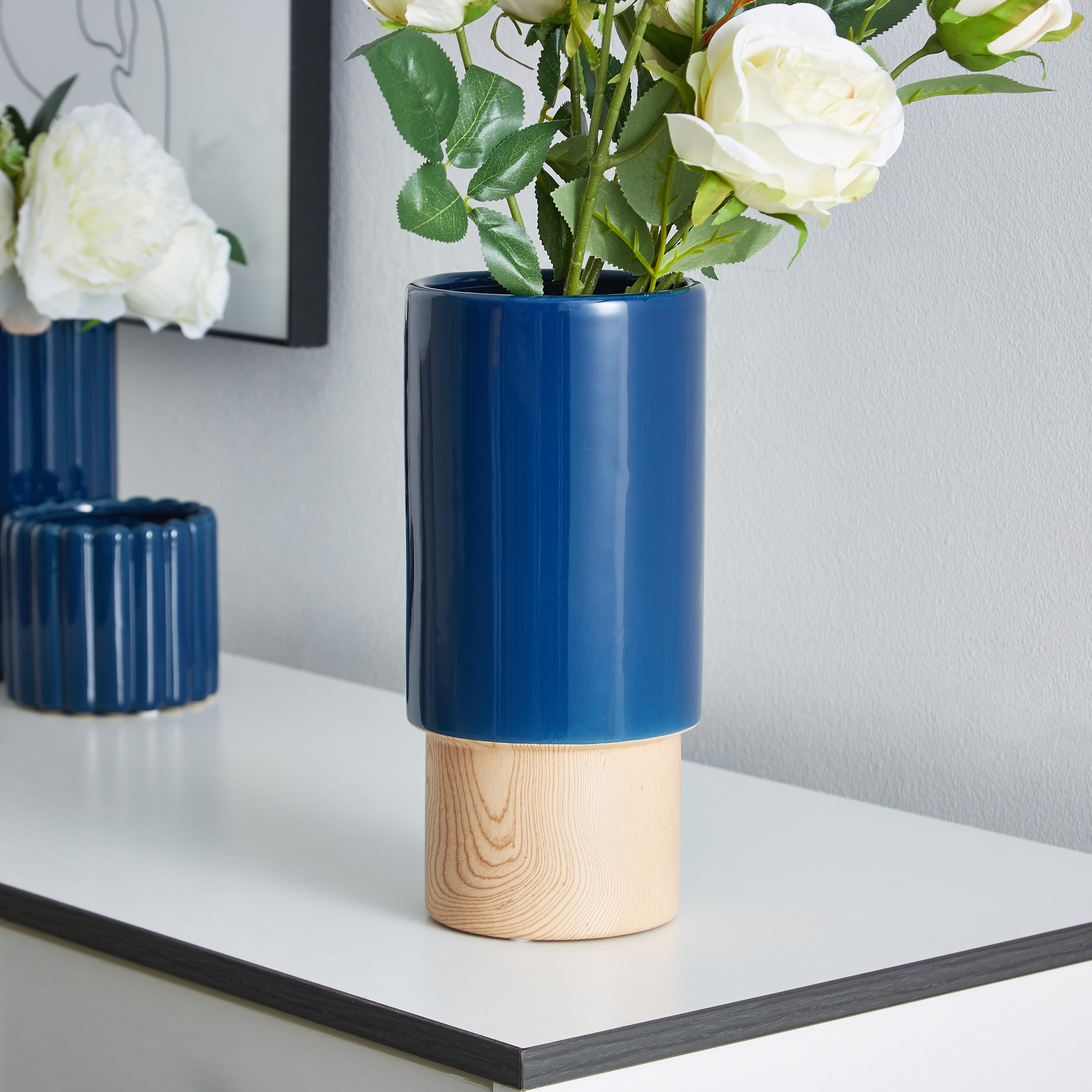 مزهرية أسطوانية نصف خشبية من الخزف الحجري من سانسا-hbxbedroom-decorandaccessories-vases-image-2