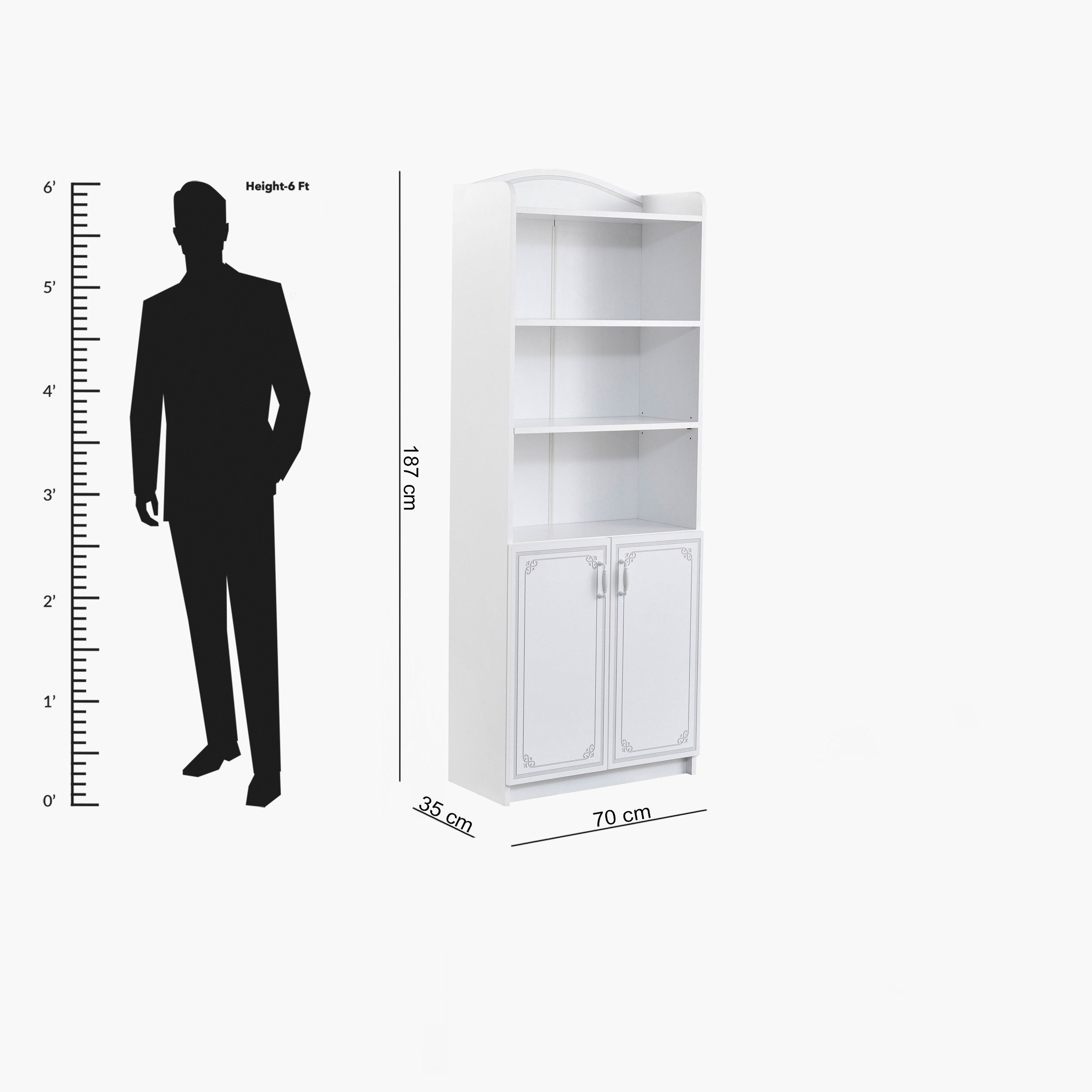 خزانة كتب ببابين - فلورا من موڤو -hbxfurniture-office-bookcases-image-6