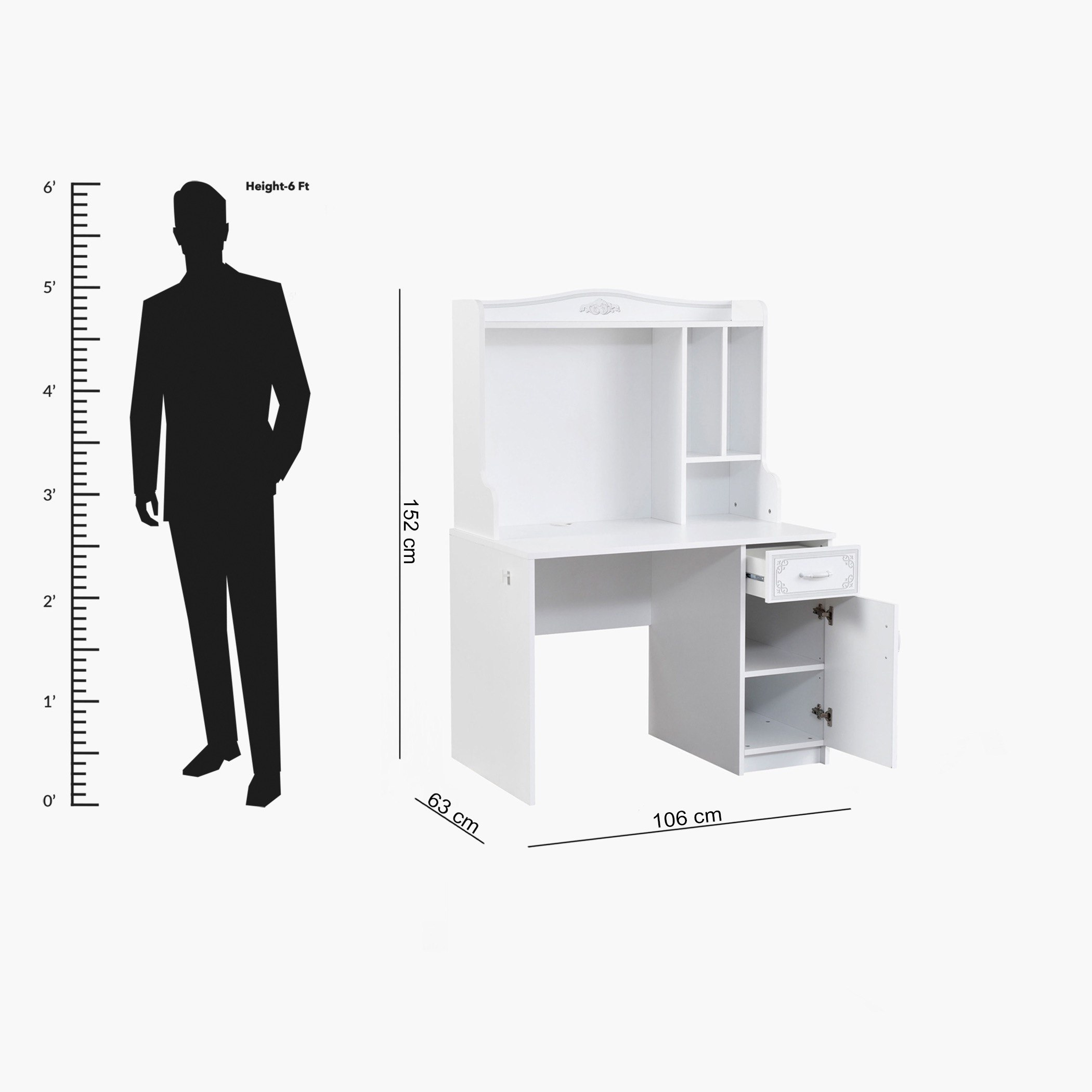 مكتب دراسة بمساحة تخزين - فلورا من موڤو -hbxfurniture-office-desks-image-5