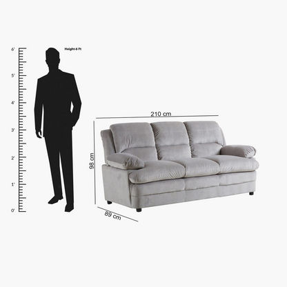 Fiona 3-Seater Fabric Sofa-Sofas-image-1
