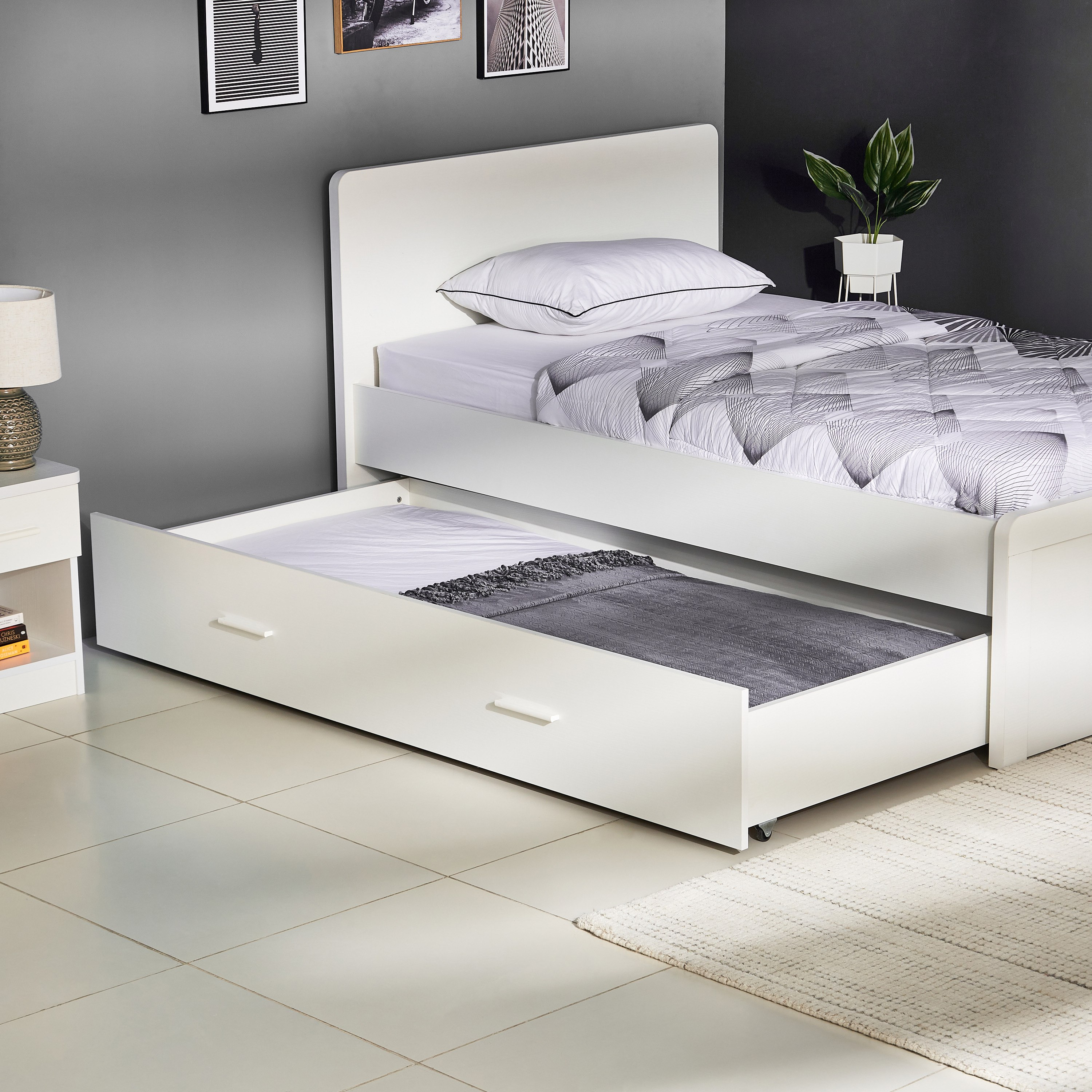 Boston Single Pullout Trundle - 90x190 cm-hbxfurniture-bedsandbedsets-beds-single-image-2