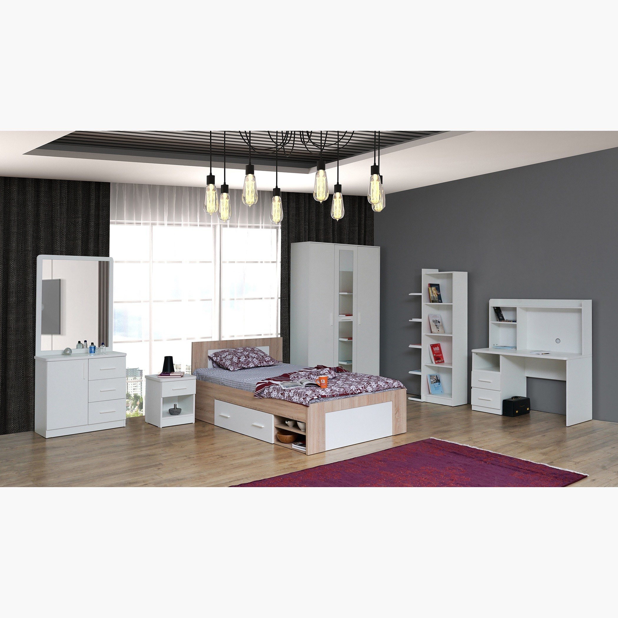 سرير توين بمساحة تخزين ودرجين - بوسطن من موڤو - 120x200 سم-hbxbedroom-bedsandbedsets-beds-twin-image-9