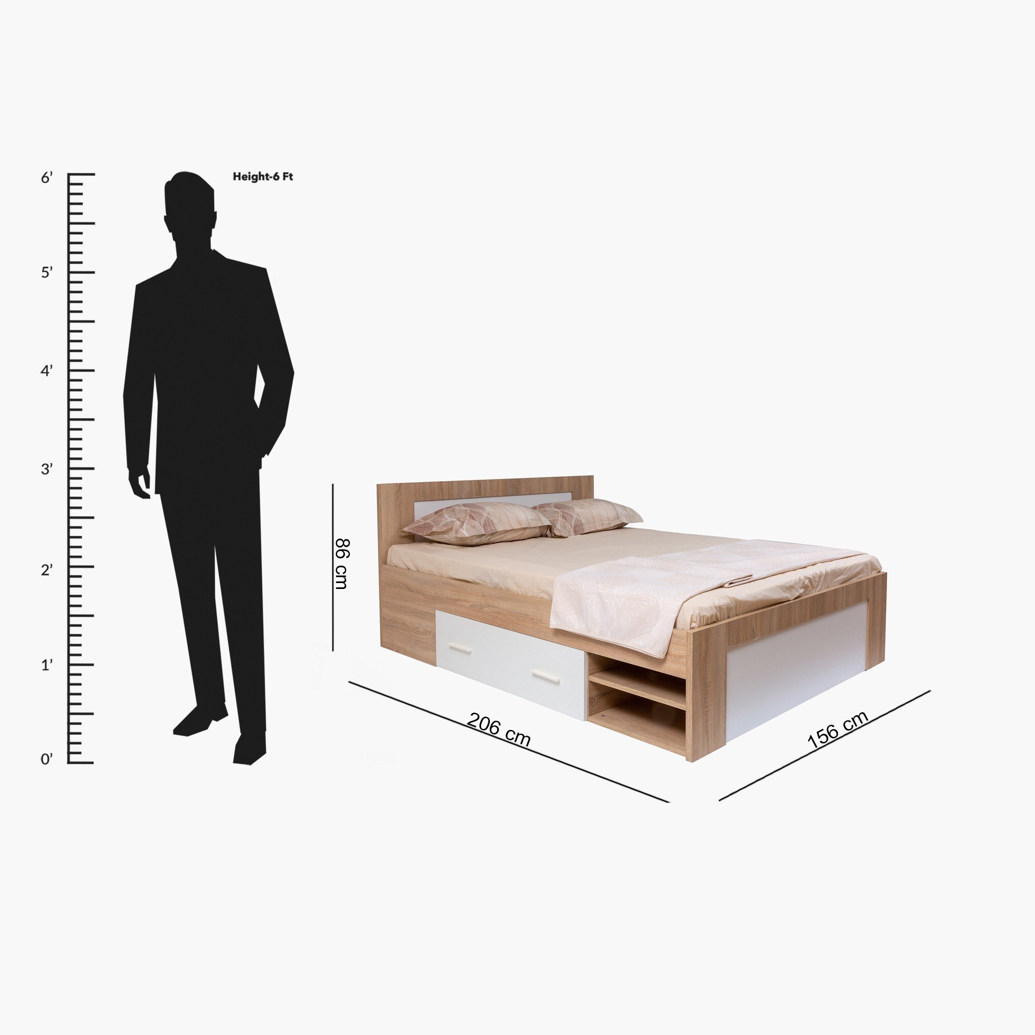 سرير كوين بمساحة تخزين ودرجين - بوسطن من موڤو - 150x200 سم-hbxbedroom-bedsandbedsets-beds-queen-image-11