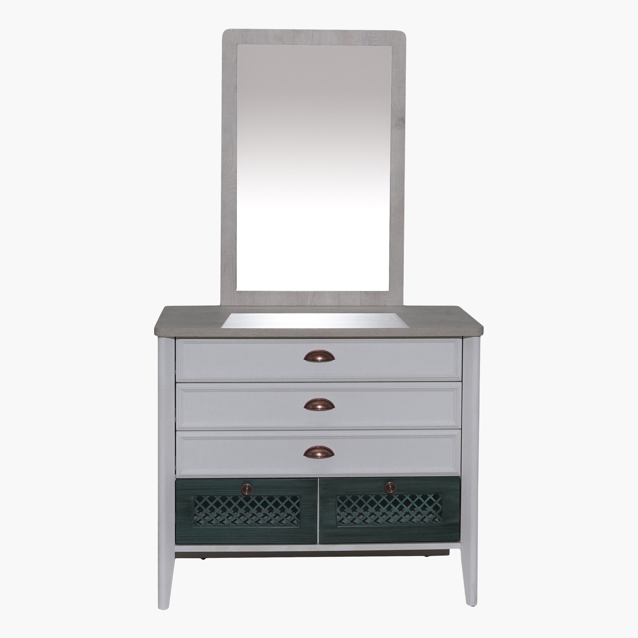 طاولة تزيين 5 أدراج بمرآة من ميكنيس-hbxfurniture-kidsroom-kidsdressersandmirrors-image-2
