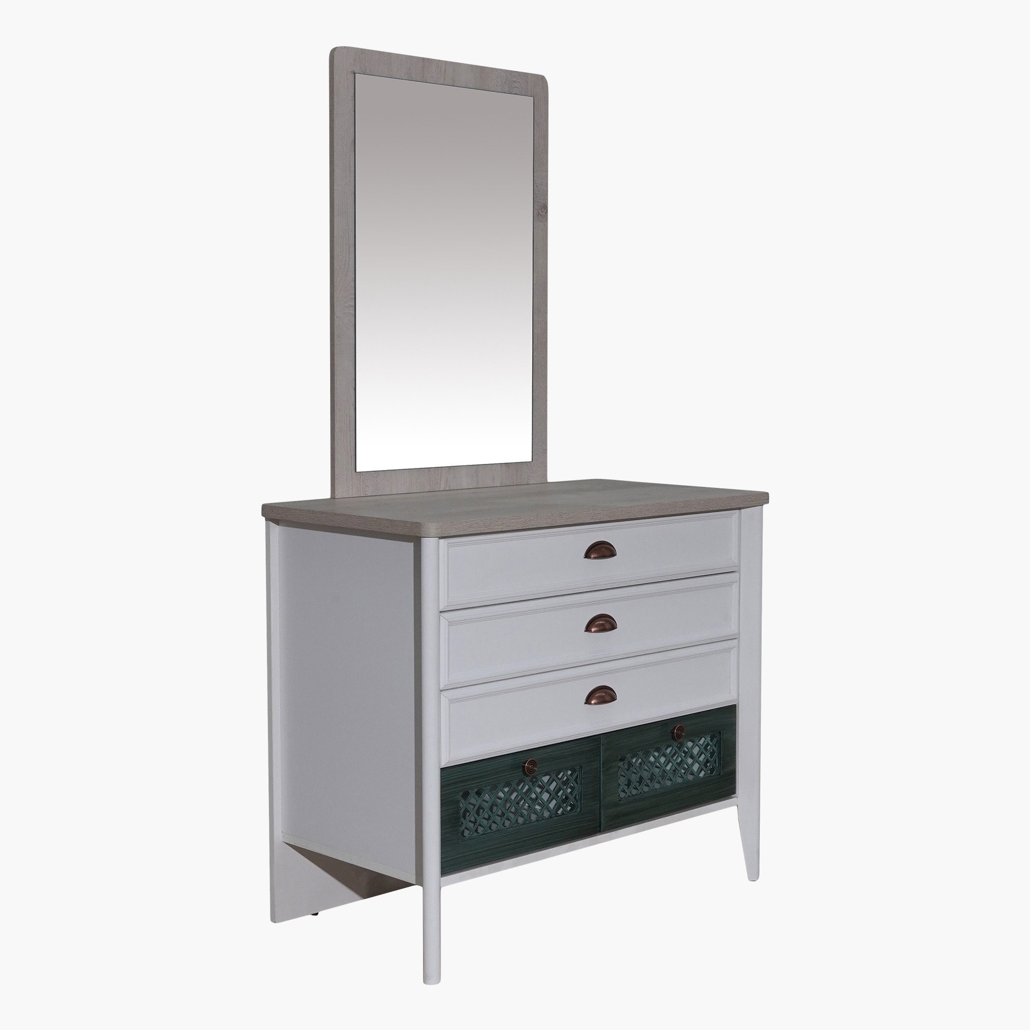 طاولة تزيين 5 أدراج بمرآة من ميكنيس-hbxfurniture-kidsroom-kidsdressersandmirrors-image-3