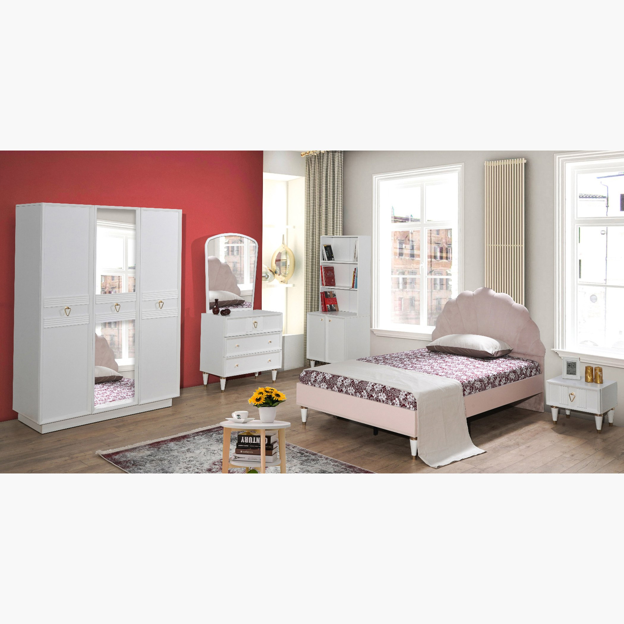 Orchid 3-Door Wardrobe with Mirror-hbxfurniture-wardrobes-image-5