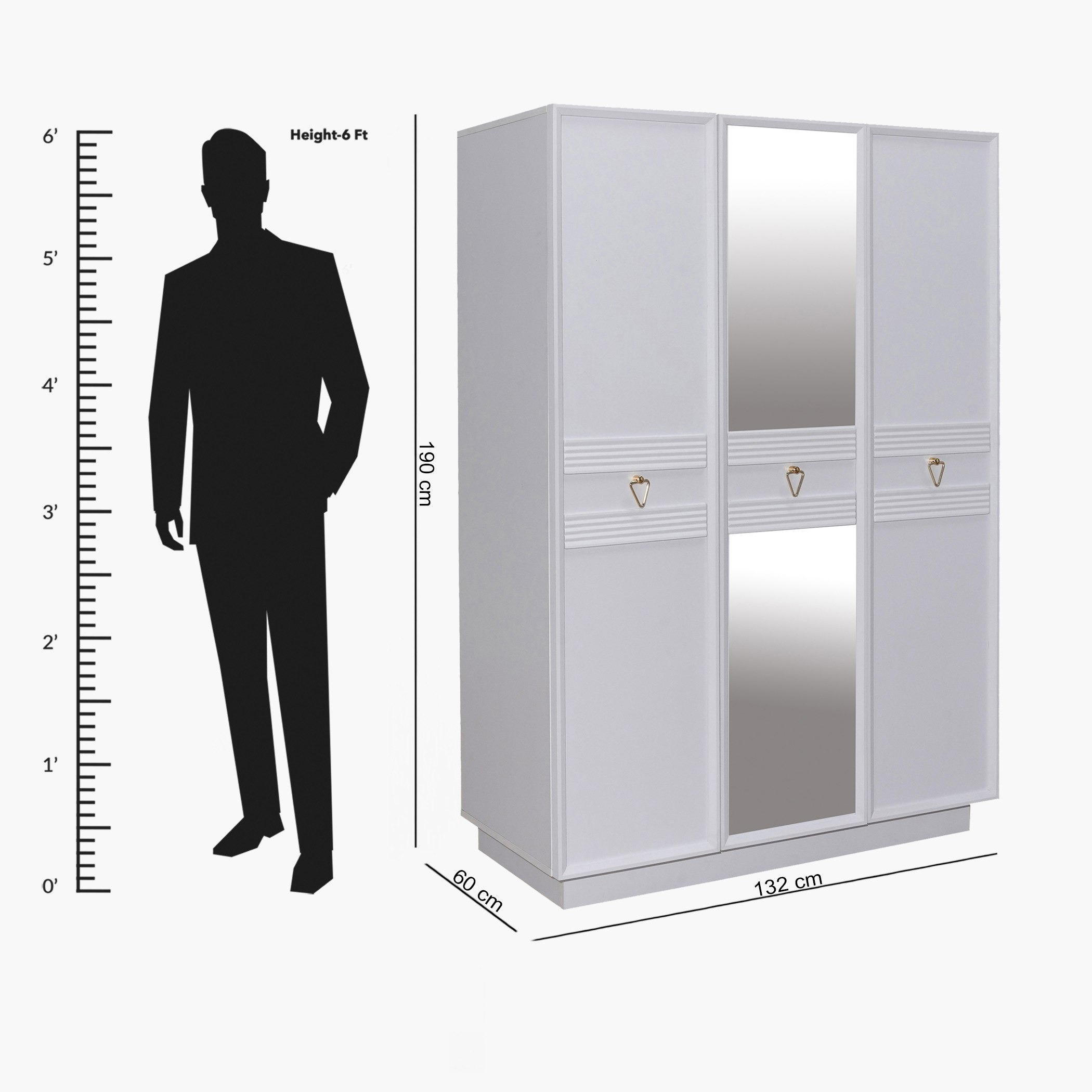 Orchid 3-Door Wardrobe with Mirror-hbxfurniture-wardrobes-image-6