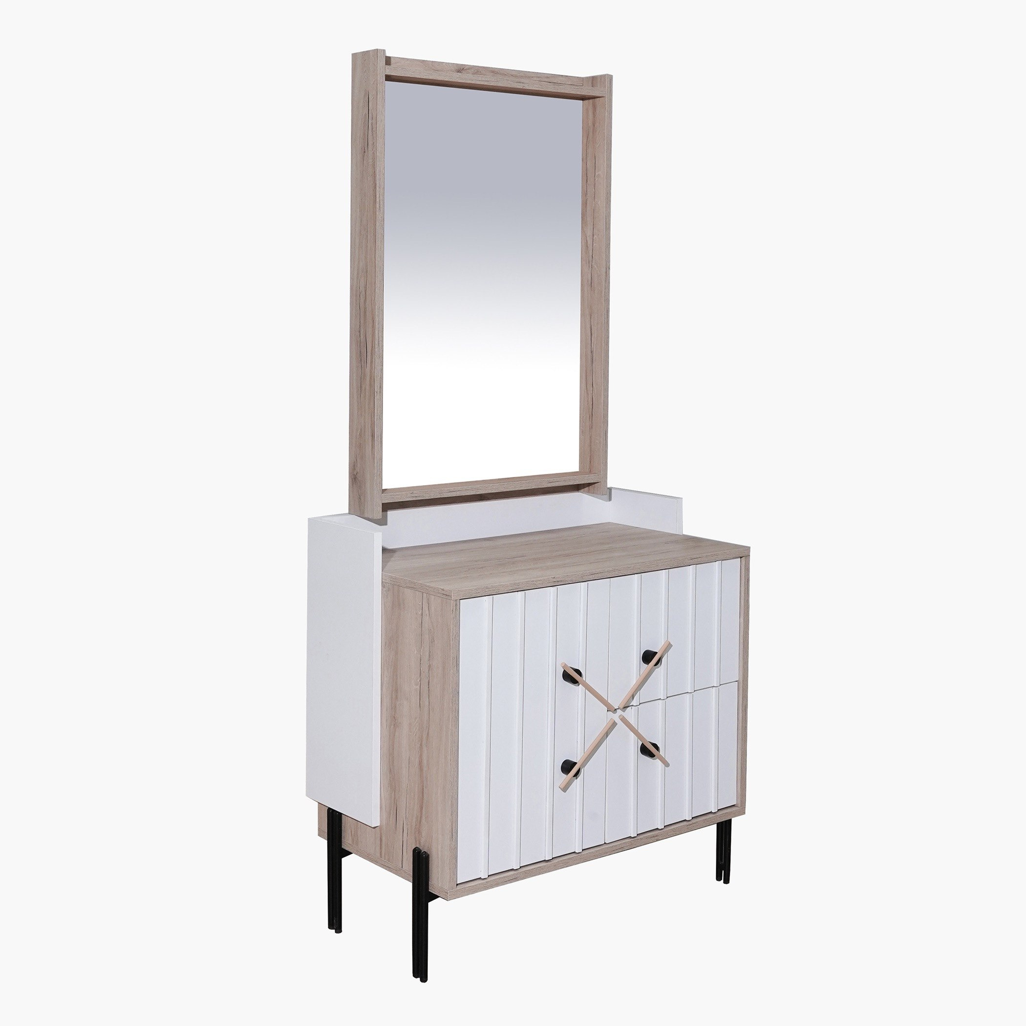 طاولة تزيين بدرجين وباب ومرآة من بورتلاند-hbxfurniture-kidsroom-kidsdressersandmirrors-image-3